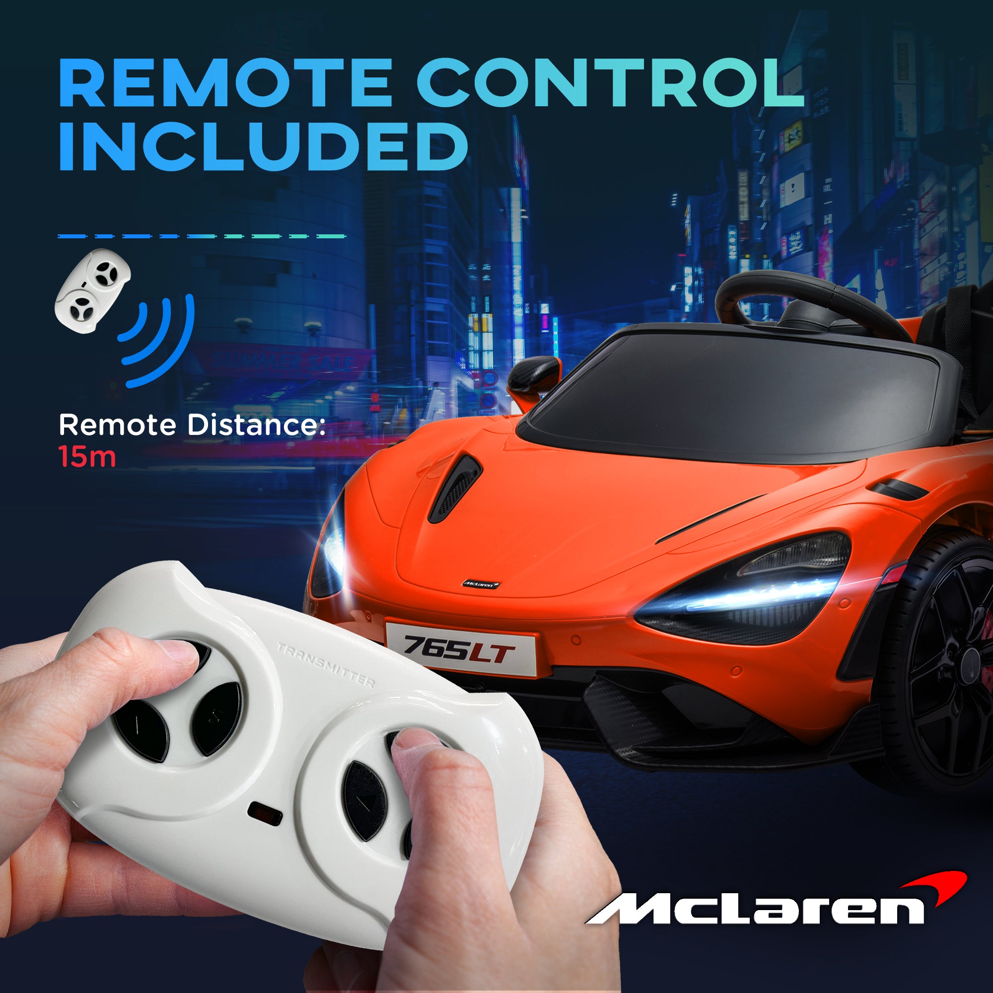 AIYAPLAY McLaren 765LT 12V Kids Ride-On Car