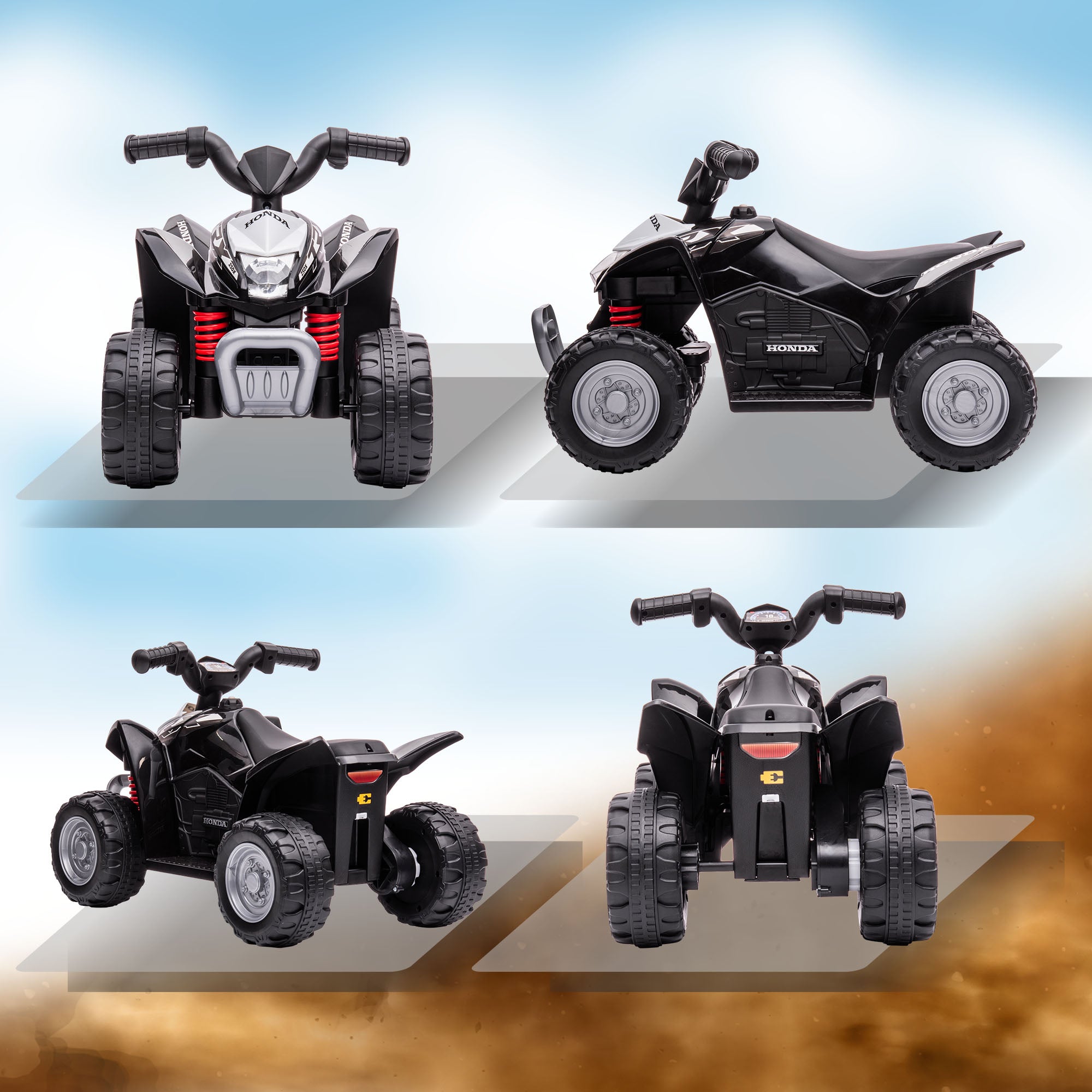 AIYAPLAY Honda 6V Kids Electric Quad Bike
