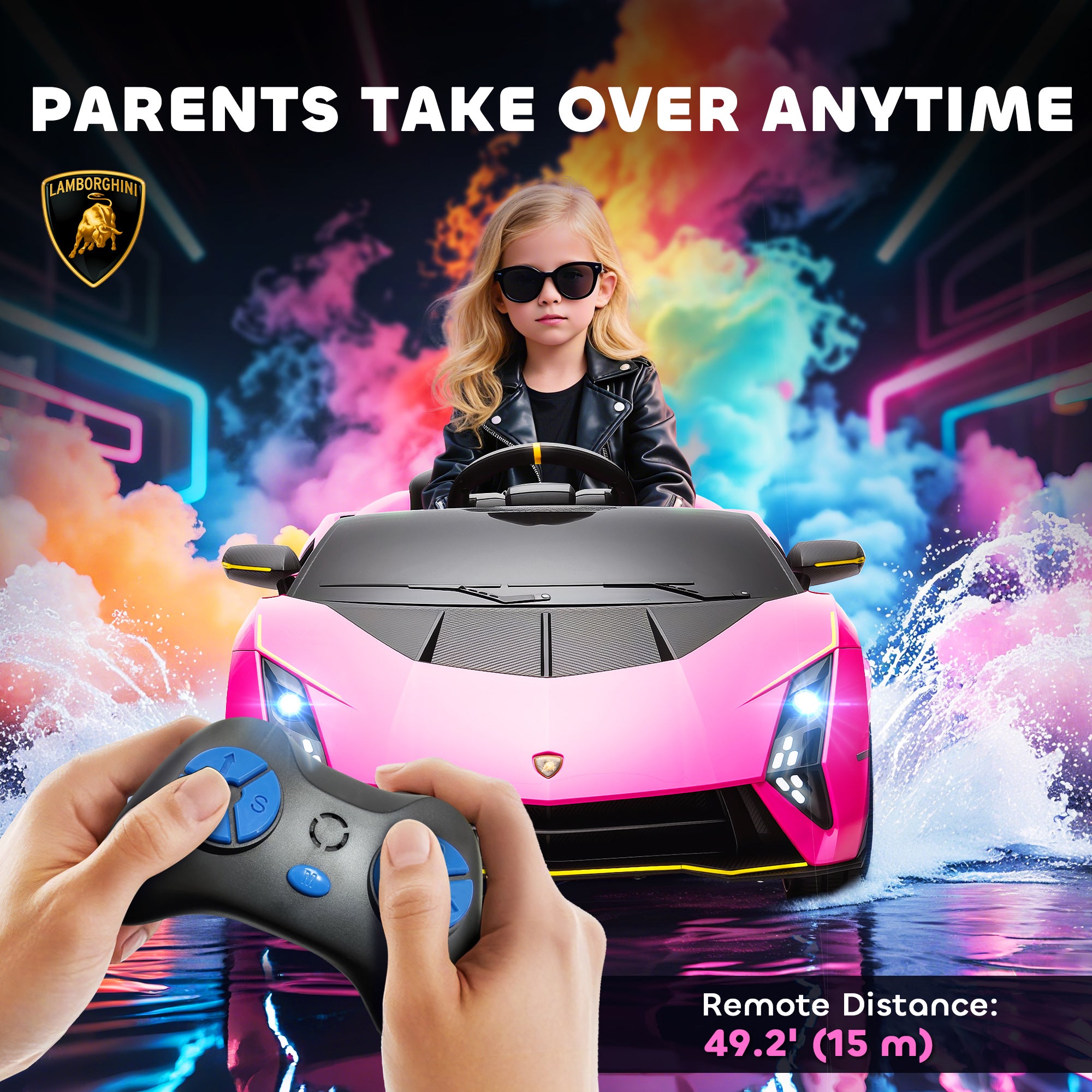 AIYAPLAY Lamborghini Autentica 12V Kids Ride-On Car