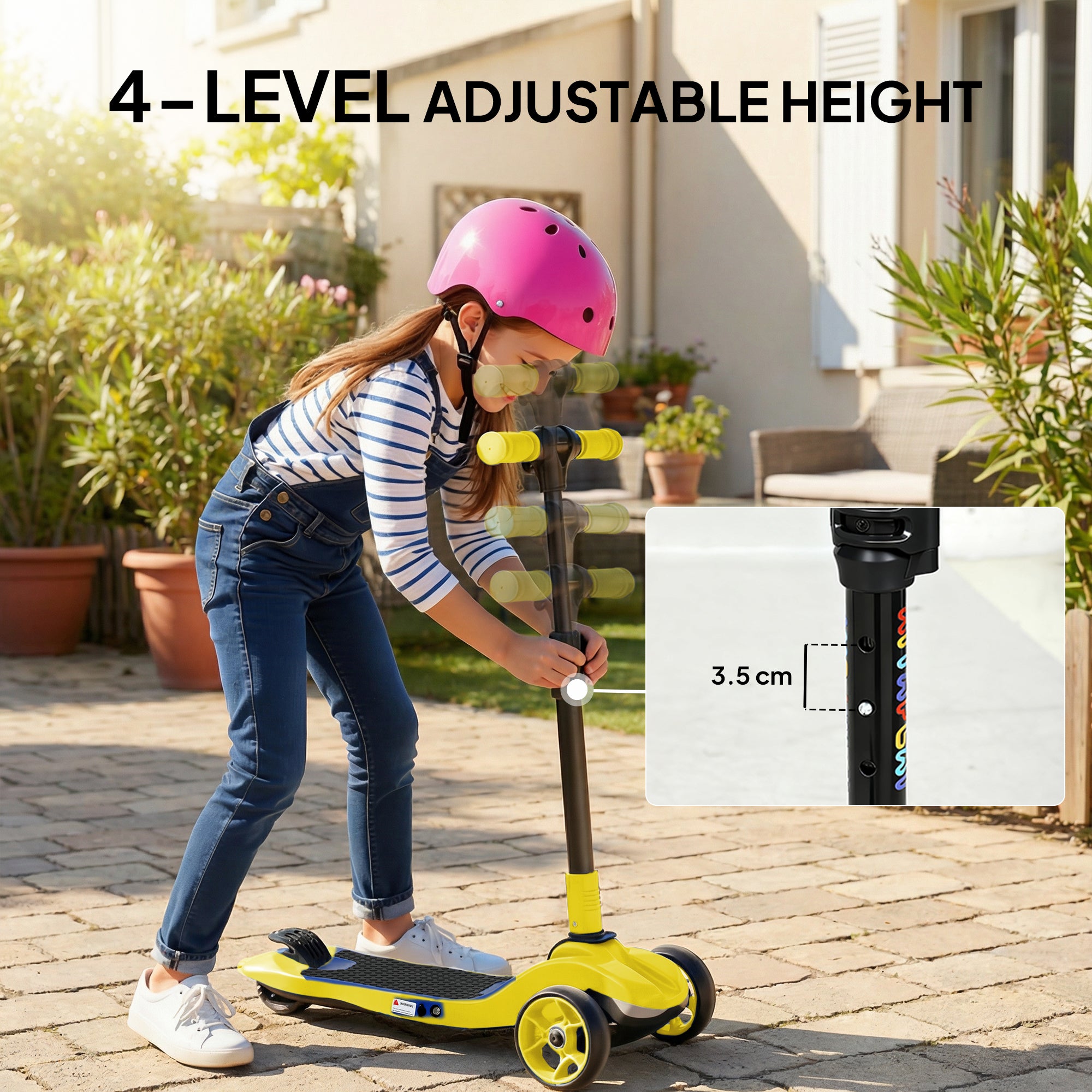 AIYAPLAY 3-Wheel Kids Electric Scooter