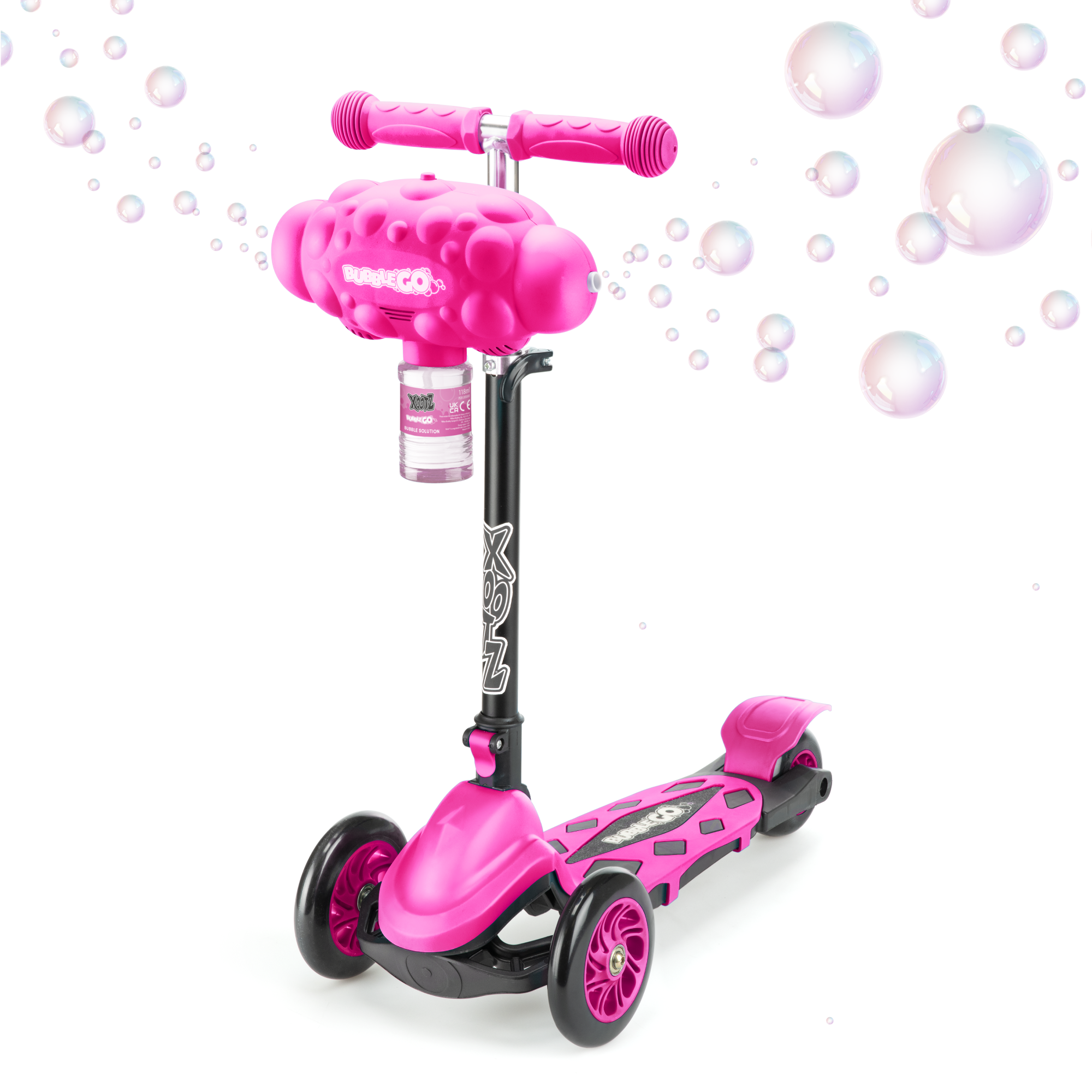 Xootz Bubble Go Foldable Tri-Scooter - Pink
