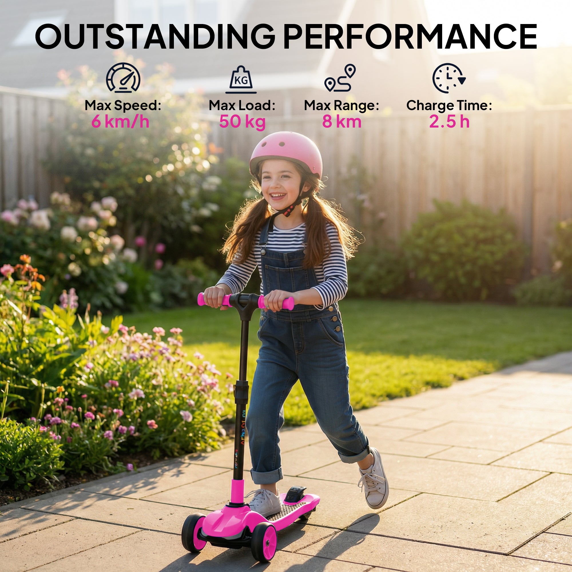 AIYAPLAY 3-Wheel Kids Electric Scooter