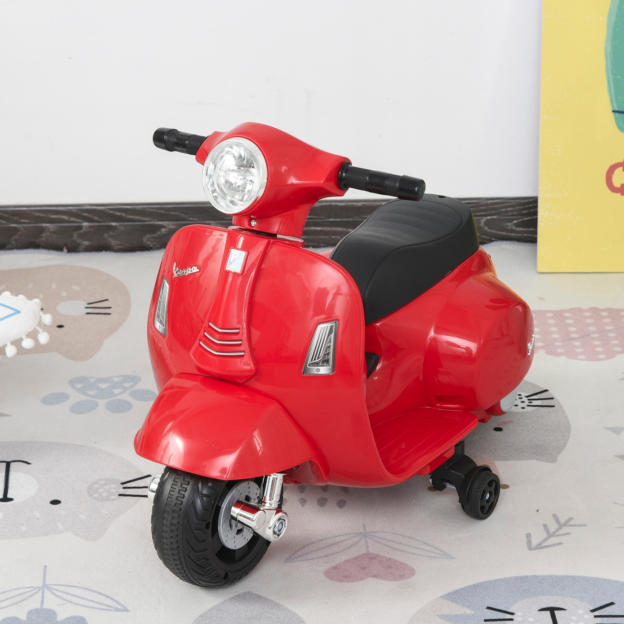 HOMCOM Vespa 6V Kids Electric Motorbike