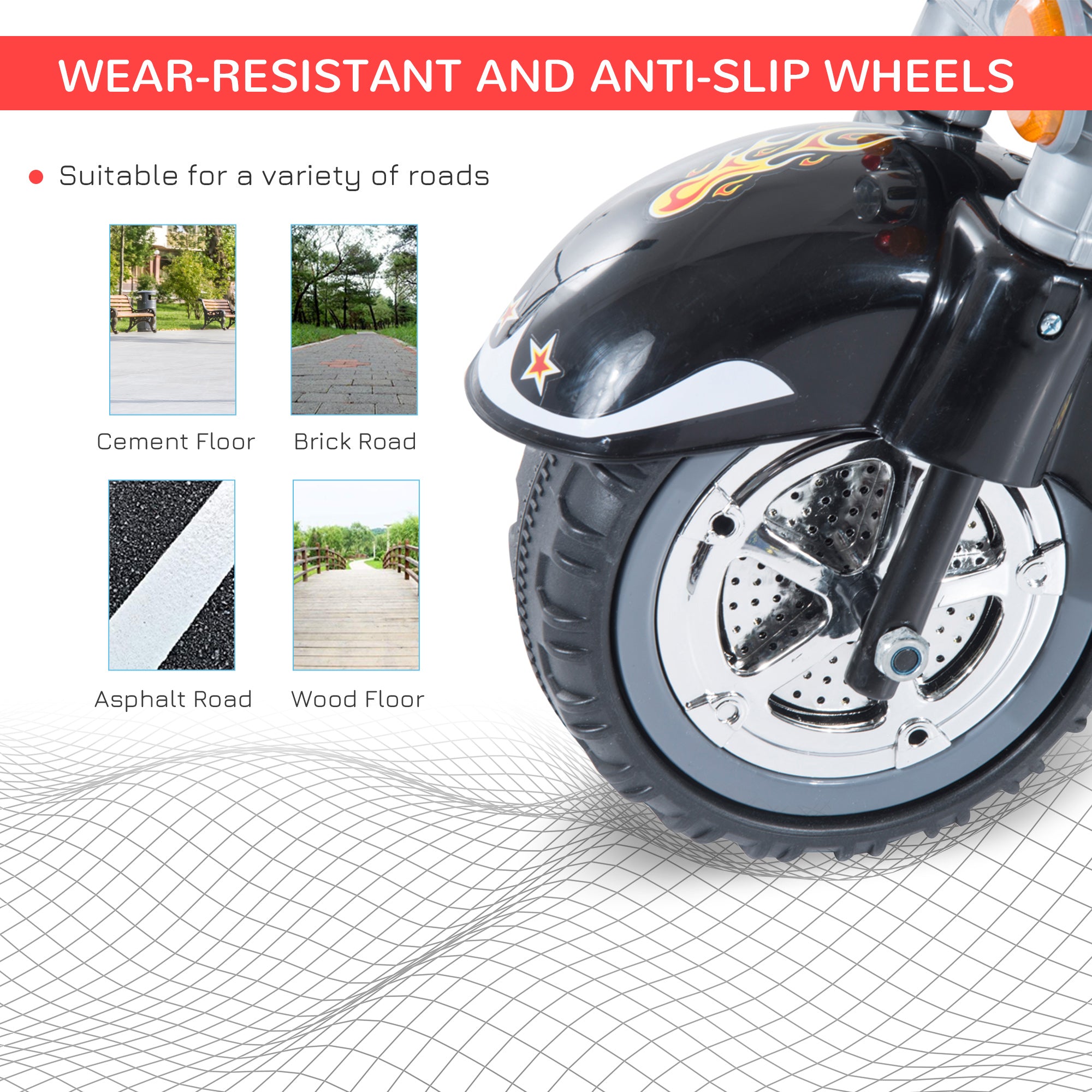 HOMCOM 6V Kids Electric Scooter Ride-On