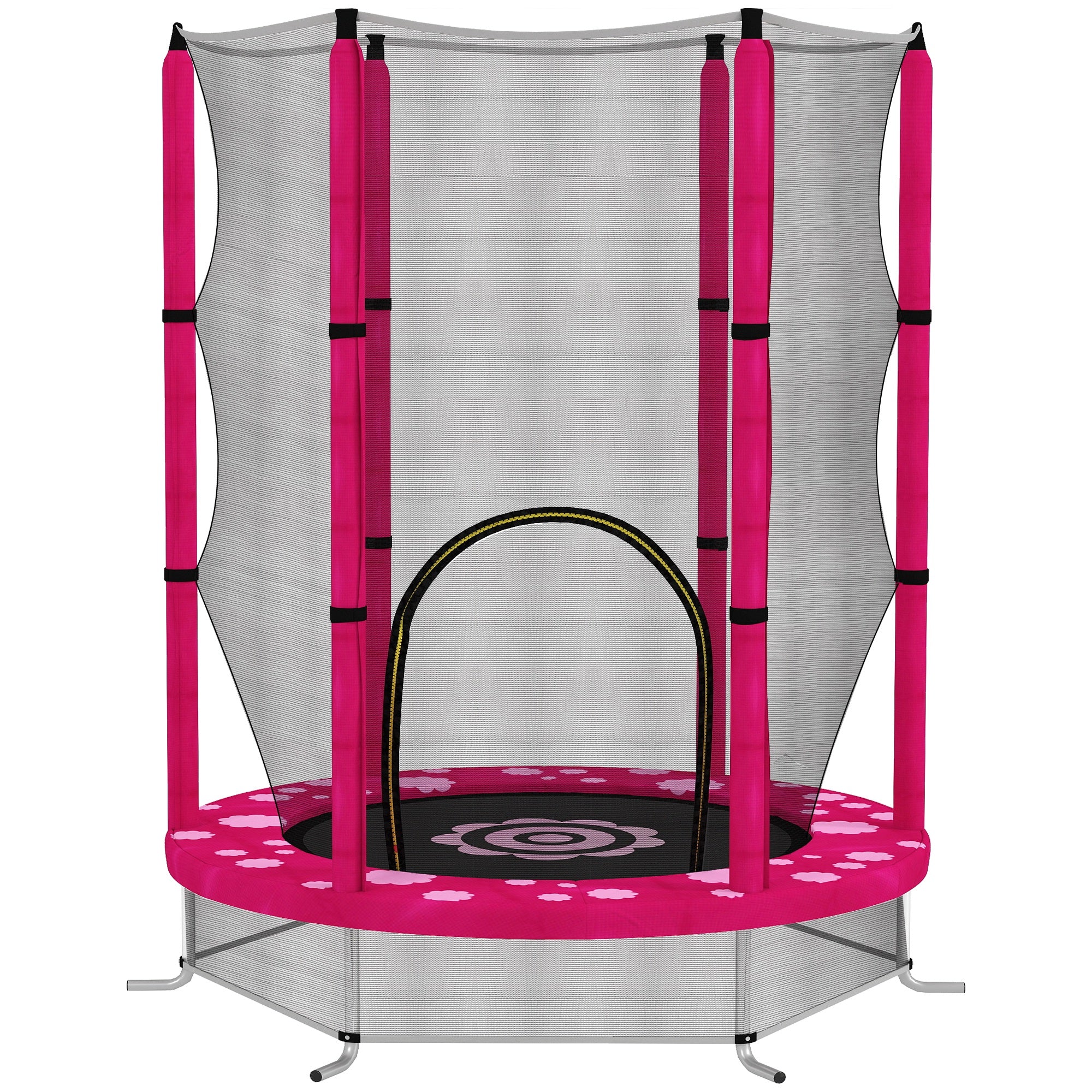 AIYAPLAY 4.6ft Toddler Trampoline w/ Safety Enclosure Net, for Indoor Outdoor Use, Ages 3-6 Years 7