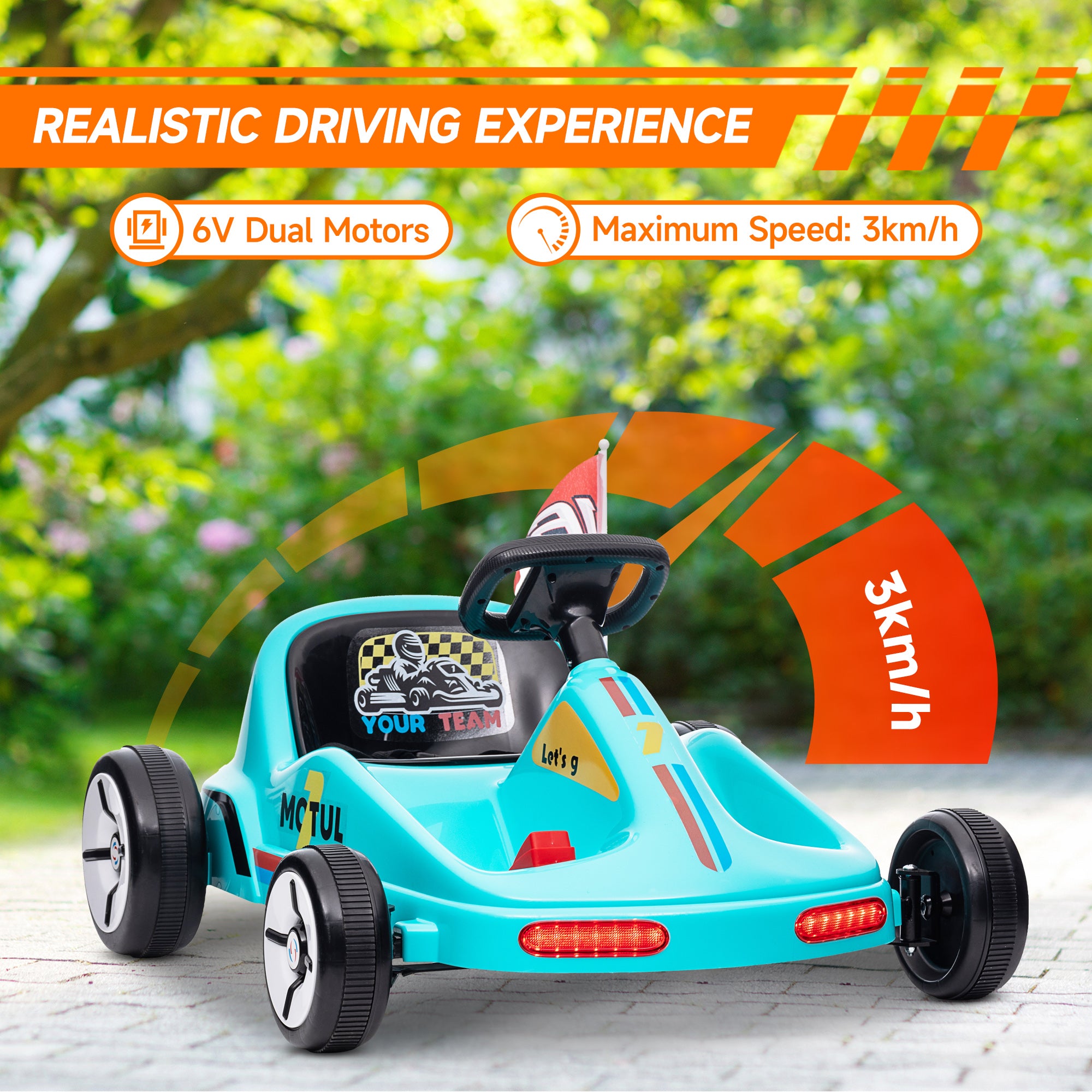 AIYAPLAY 6V Kids Electric Go-Kart