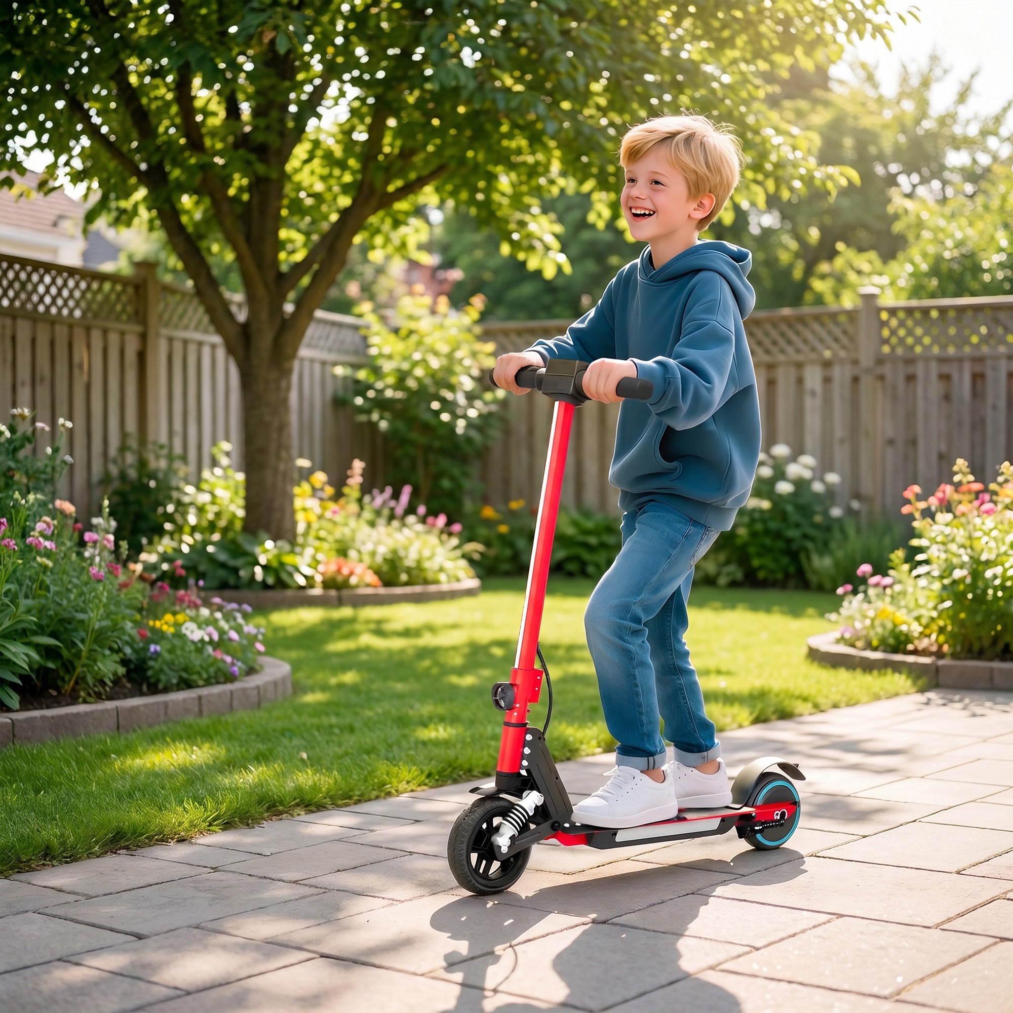 SPORTNOW Kids Electric Scooter with Suspension