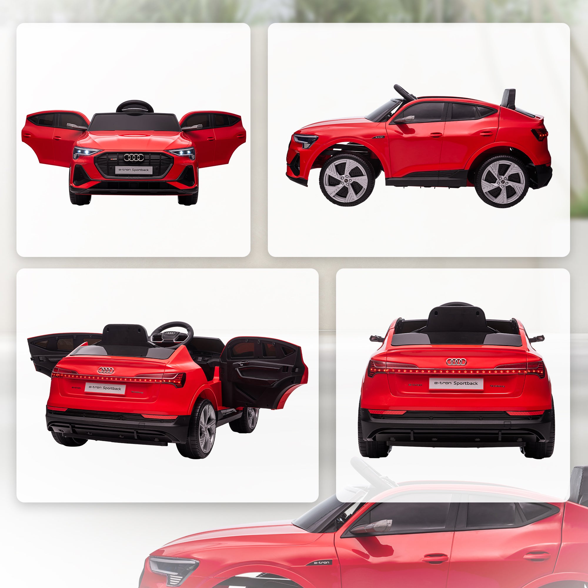 HOMCOM Audi E-tron / 12V Kids Car - Red