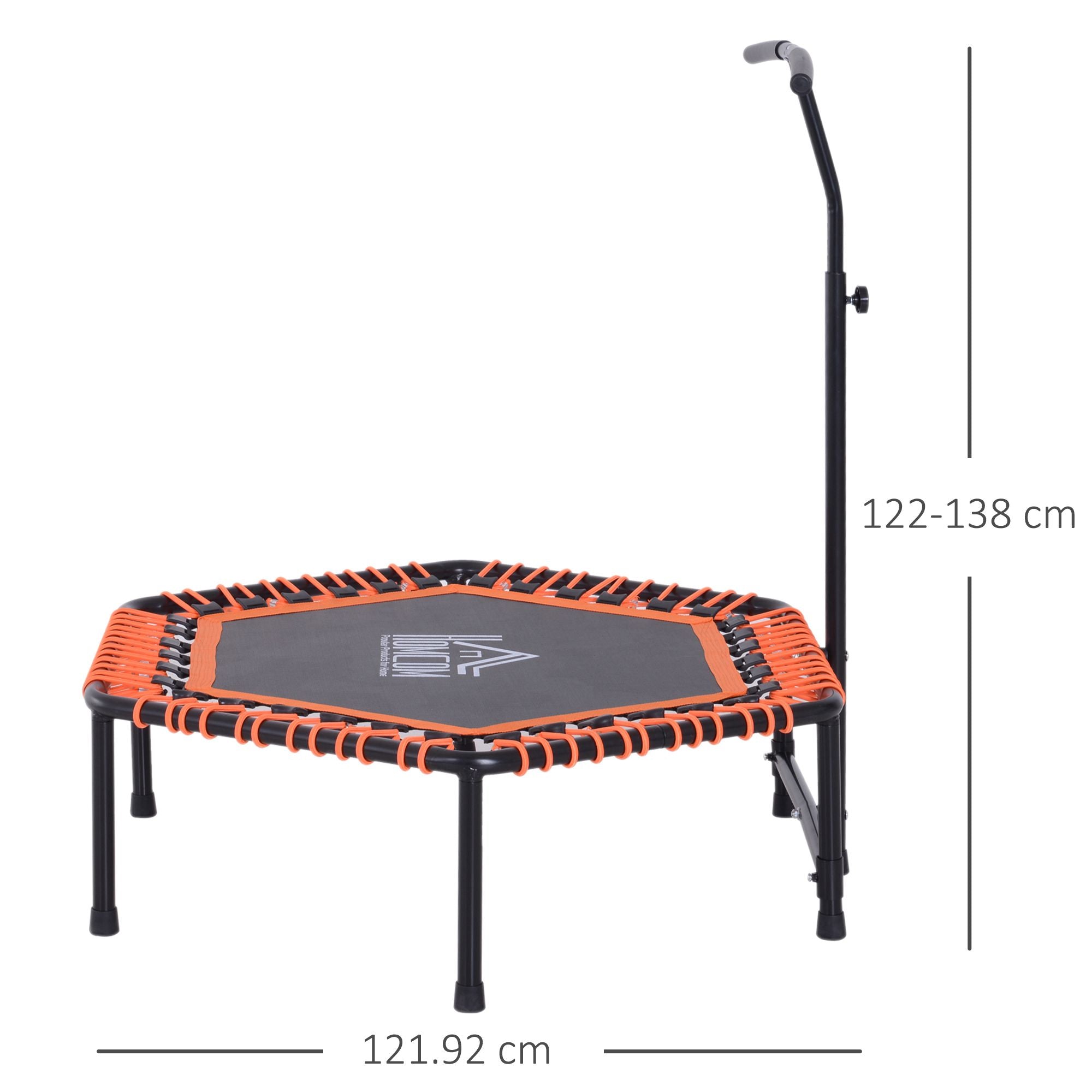 HOMCOM Mini Trampoline with Adjustable Handle