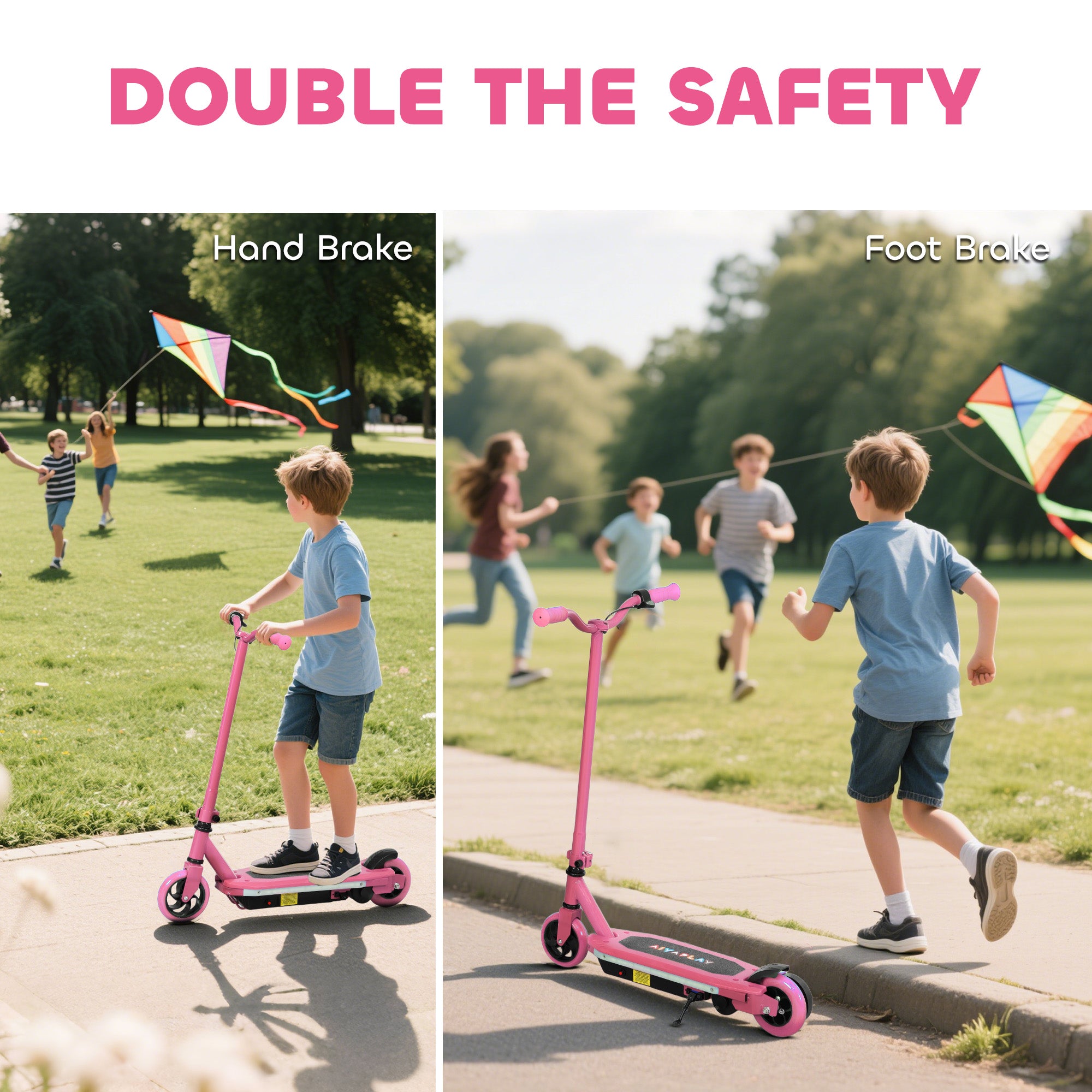AIYAPLAY Kids Electric Scooter 6-14