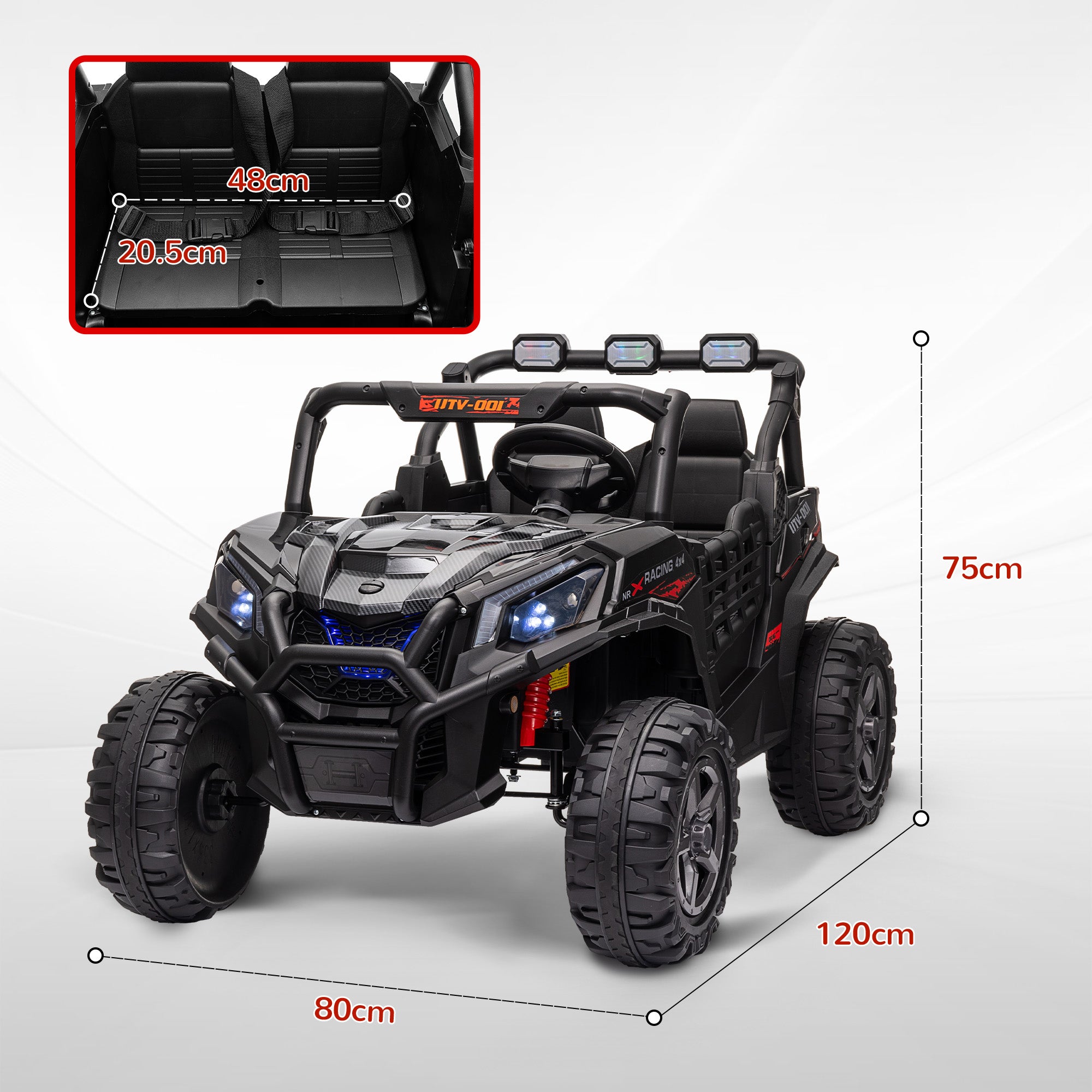 AIYAPLAY 24V 2 Seater Kids Electric Car with Remote Control 3