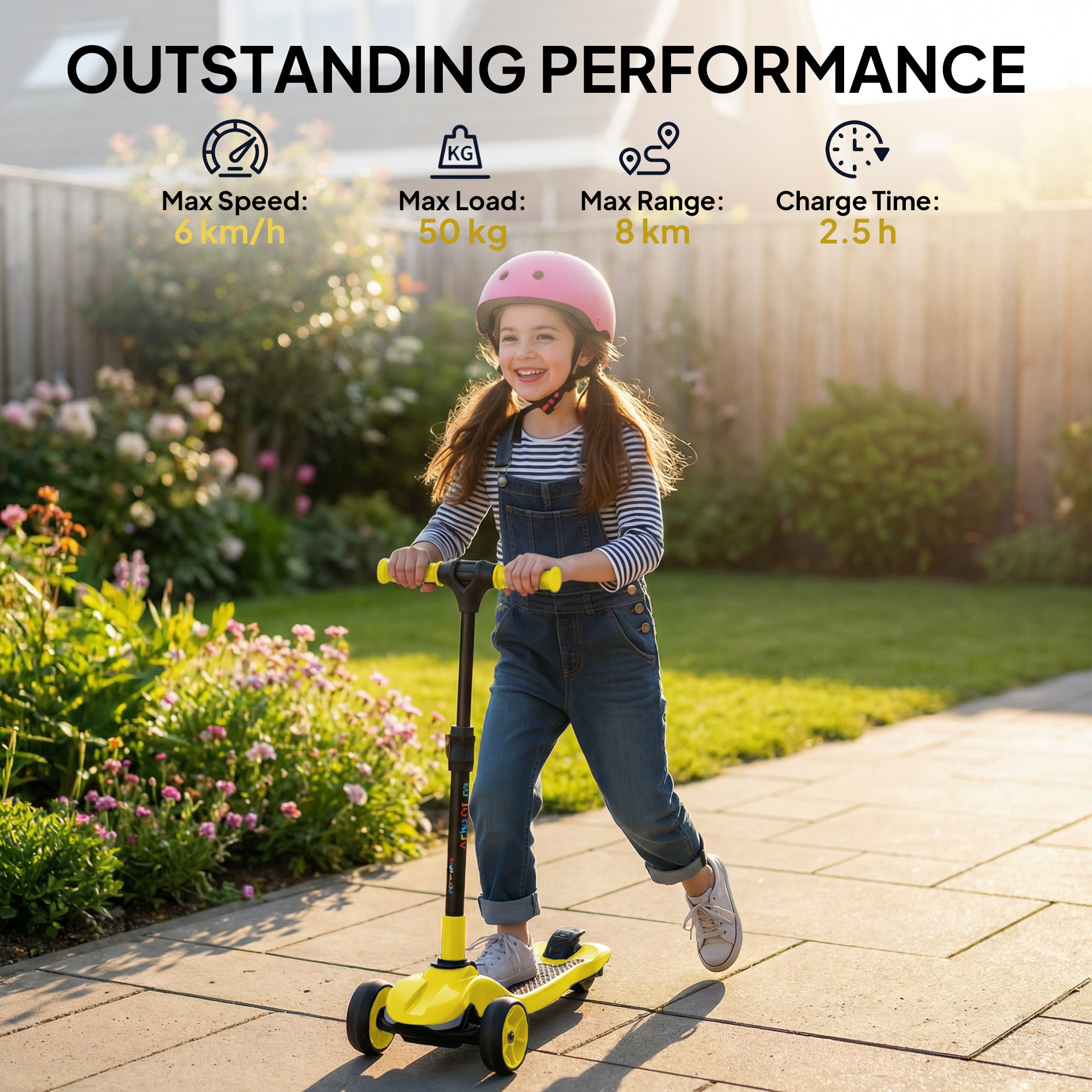 AIYAPLAY 3-Wheel Kids Electric Scooter