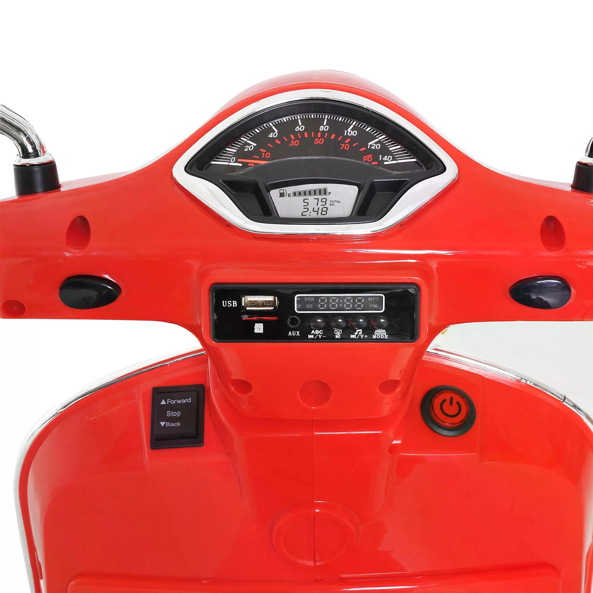 HOMCOM 6V Kids Ride-On Motorbike - Red