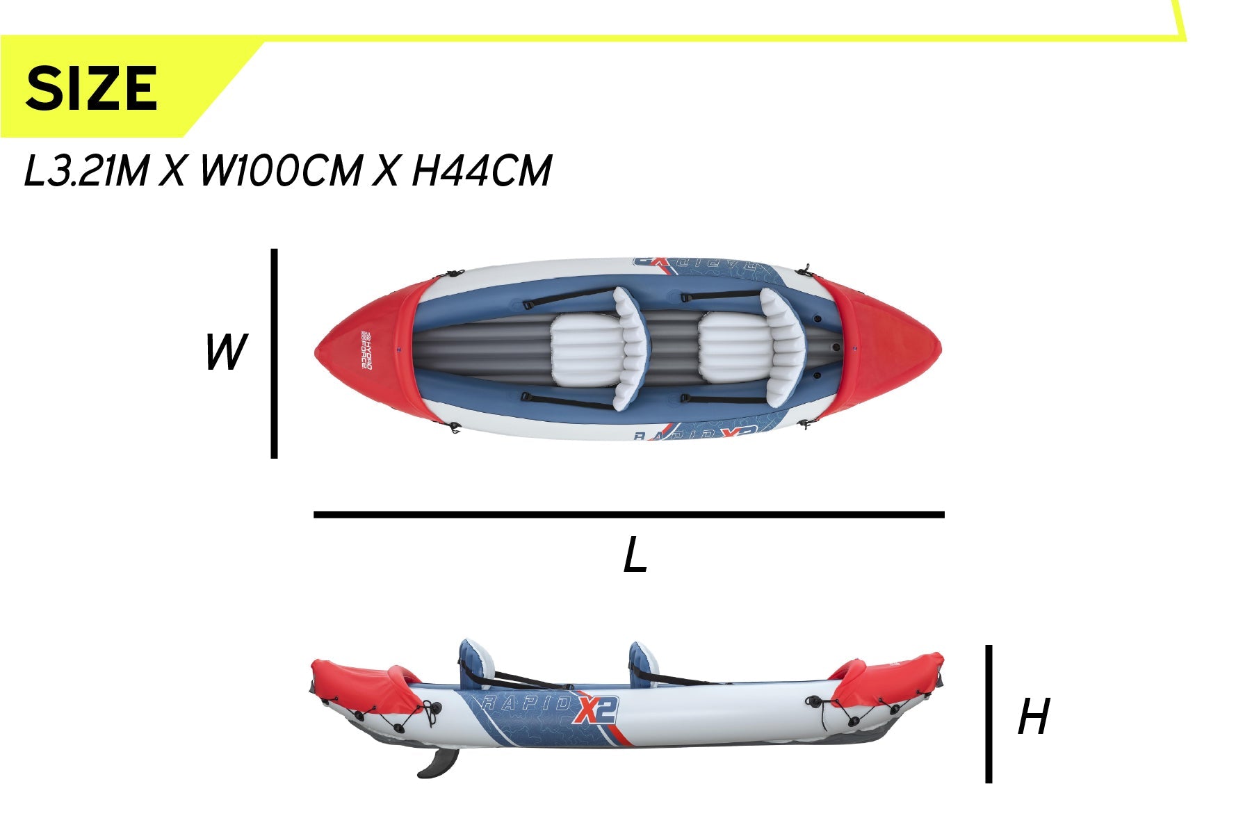 Bestway Hydro-Force Rapid X2 2 Person Inflatable Kayak Set - inflatable kayak lifestyle image