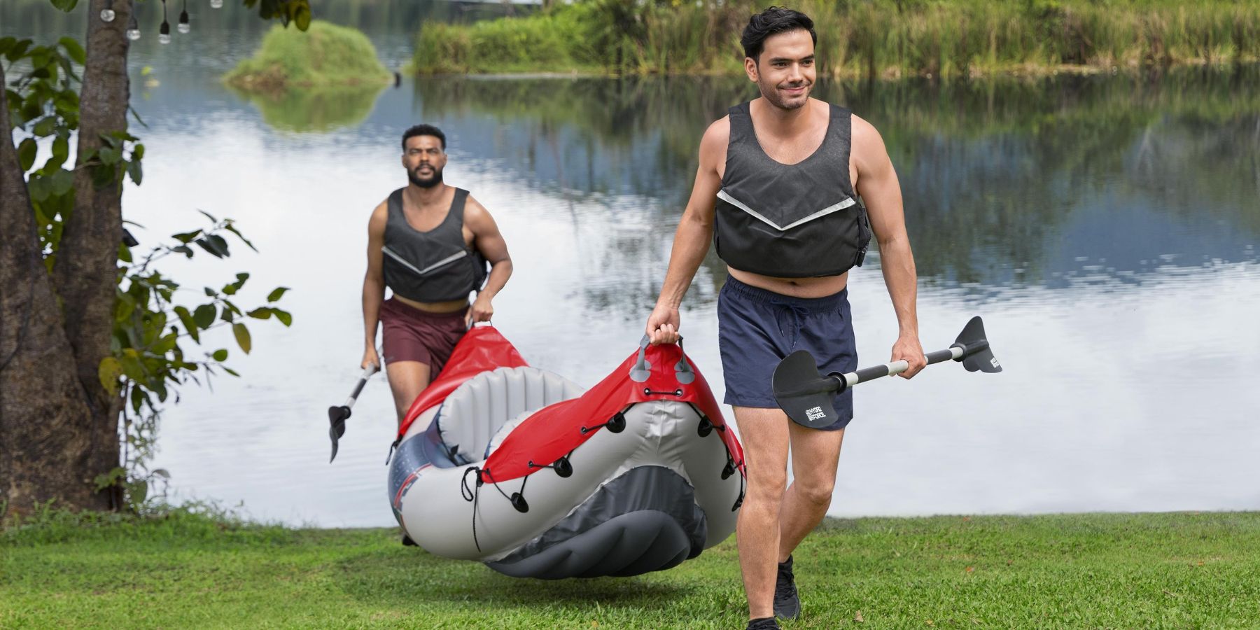 Bestway Hydro-Force Rapid X2 2 Person Inflatable Kayak Set - inflatable kayak lifestyle image