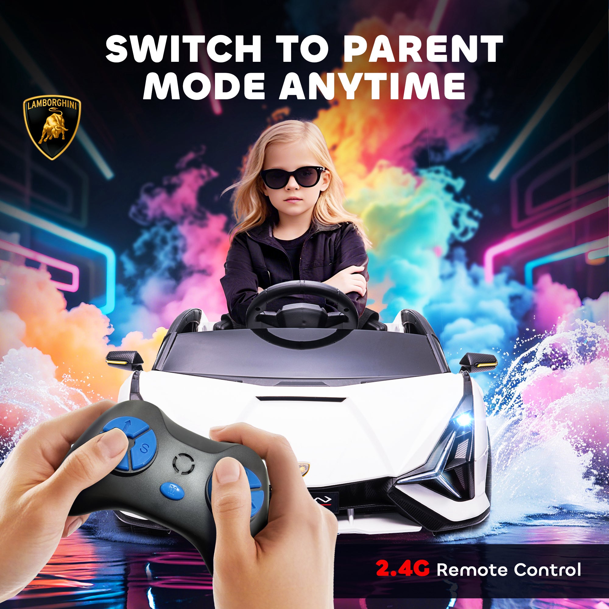 HOMCOM Lamborghini Sian 12V Kids Ride-On Car
