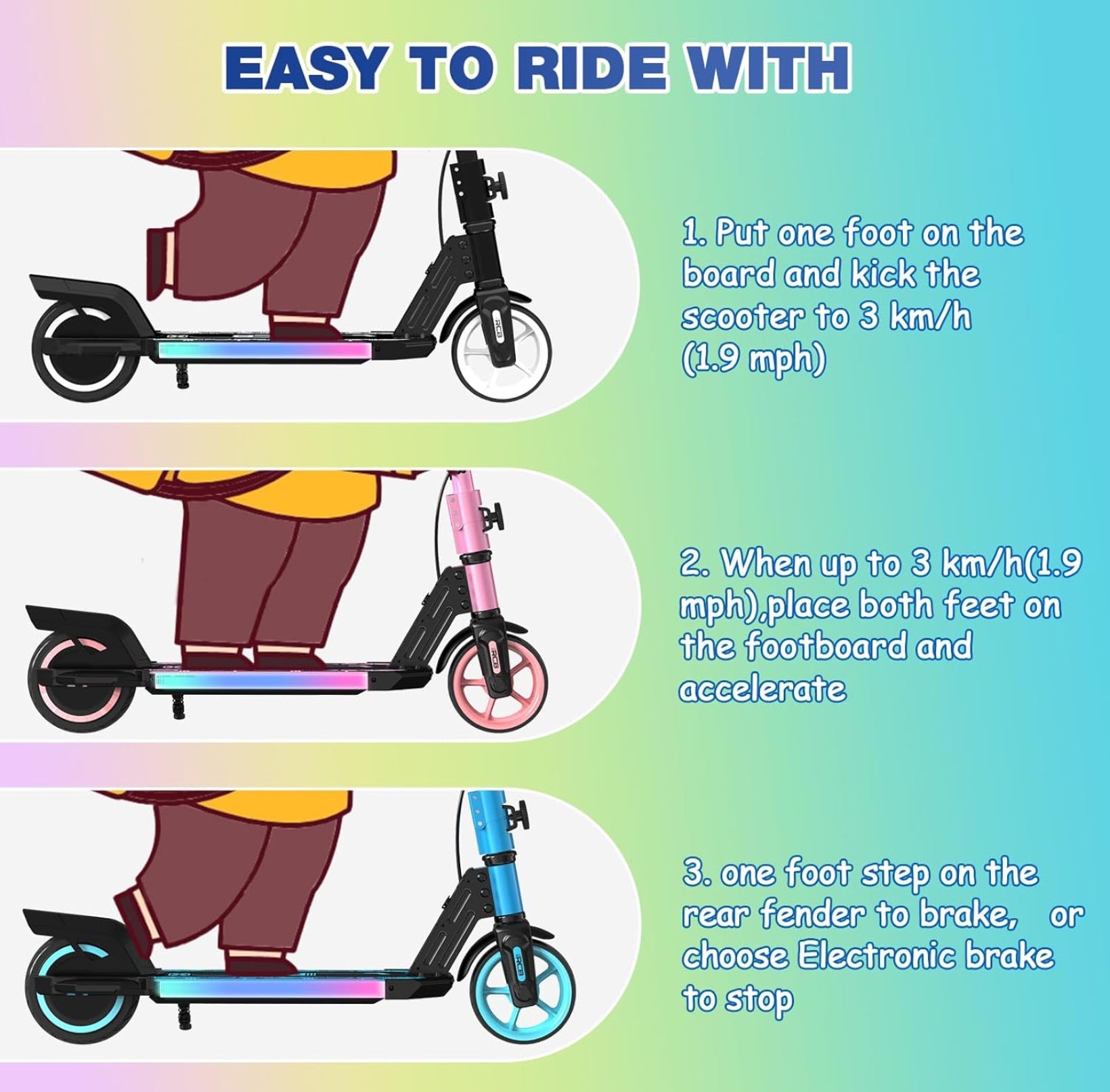 RCB R12 130W Kids Electric Scooter