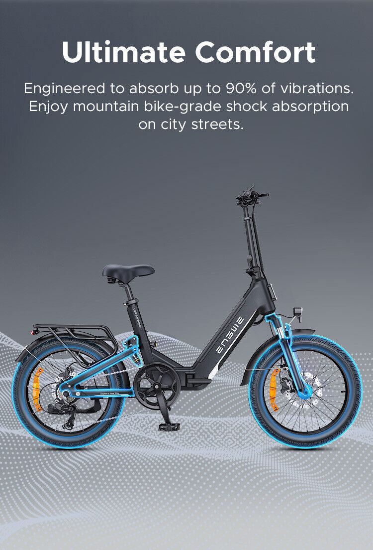 ENGWE L20 3.0 Boost Folding Electric Bike 250W 48V 13.5Ah 15