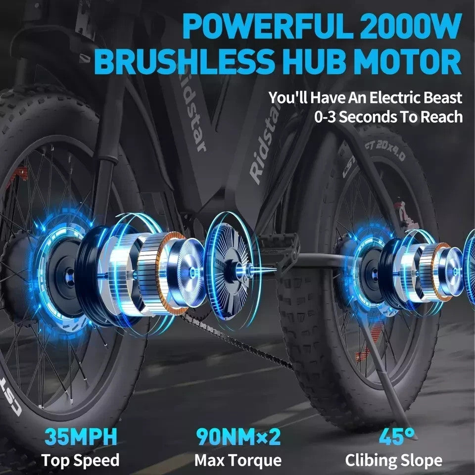 YVY Q20 (C20) PRO Electric Bike 52V 40AH 6