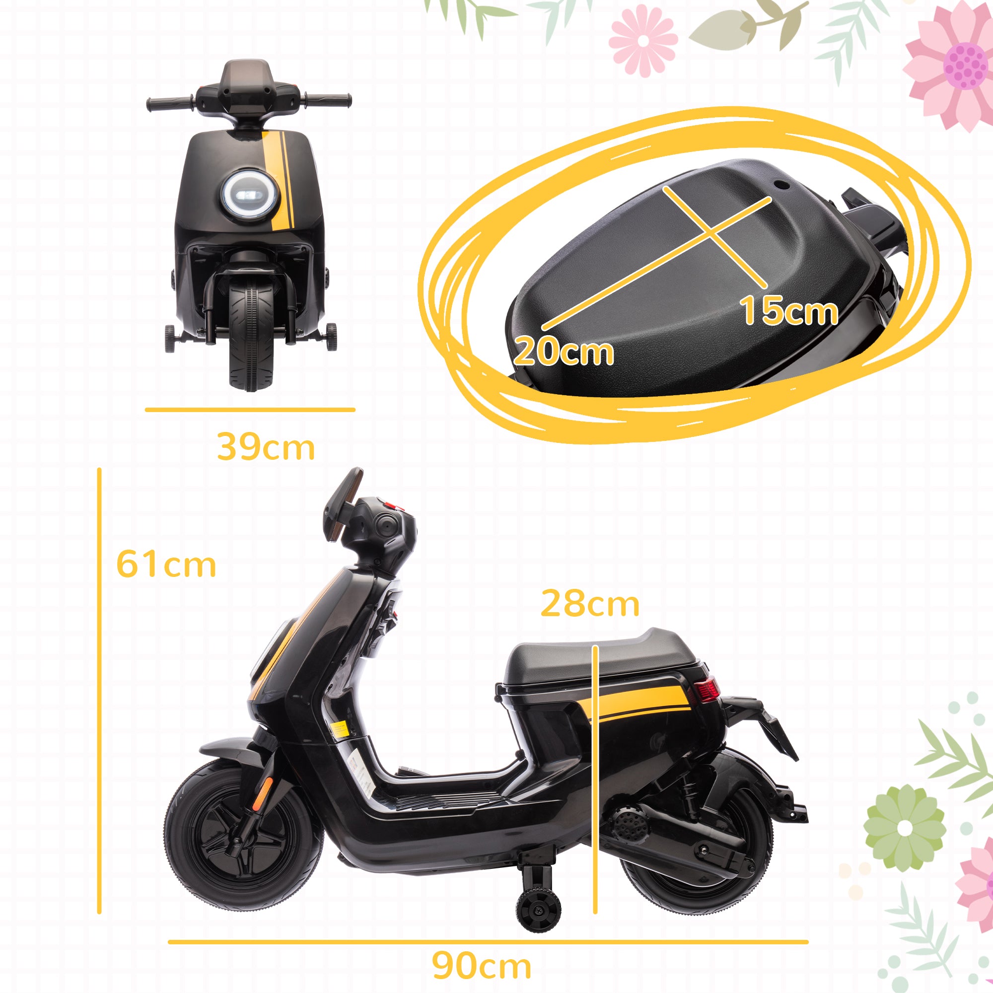 AIYAPLAY 6V Toddler Electric Motorbike