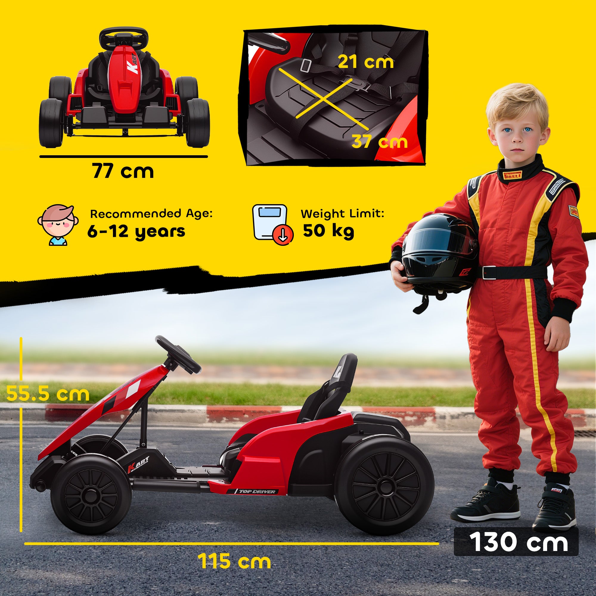 AIYAPLAY 24V Electric Go Kart 6
