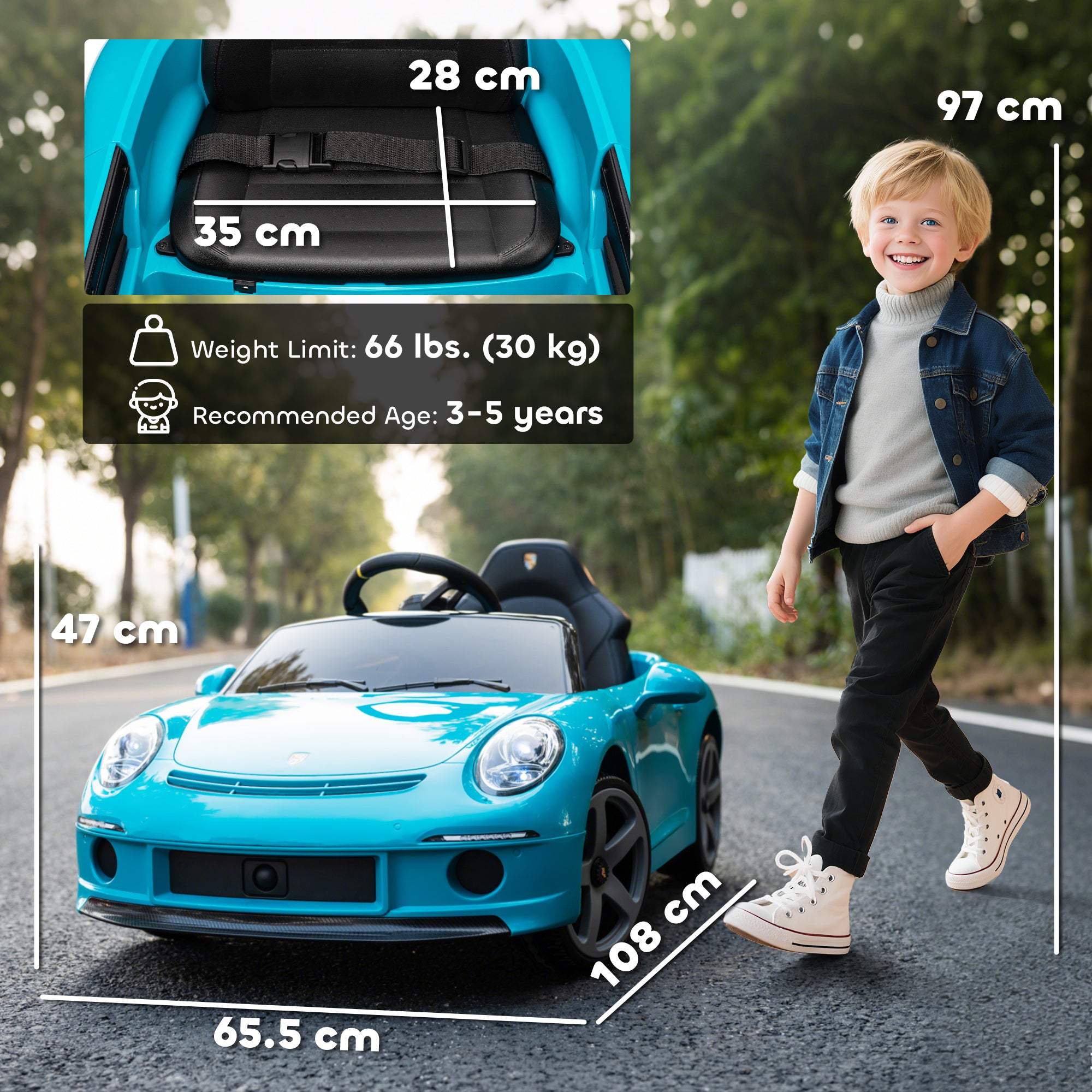 AIYAPLAY RUF GT 12V Kids Electric Ride-On Car
