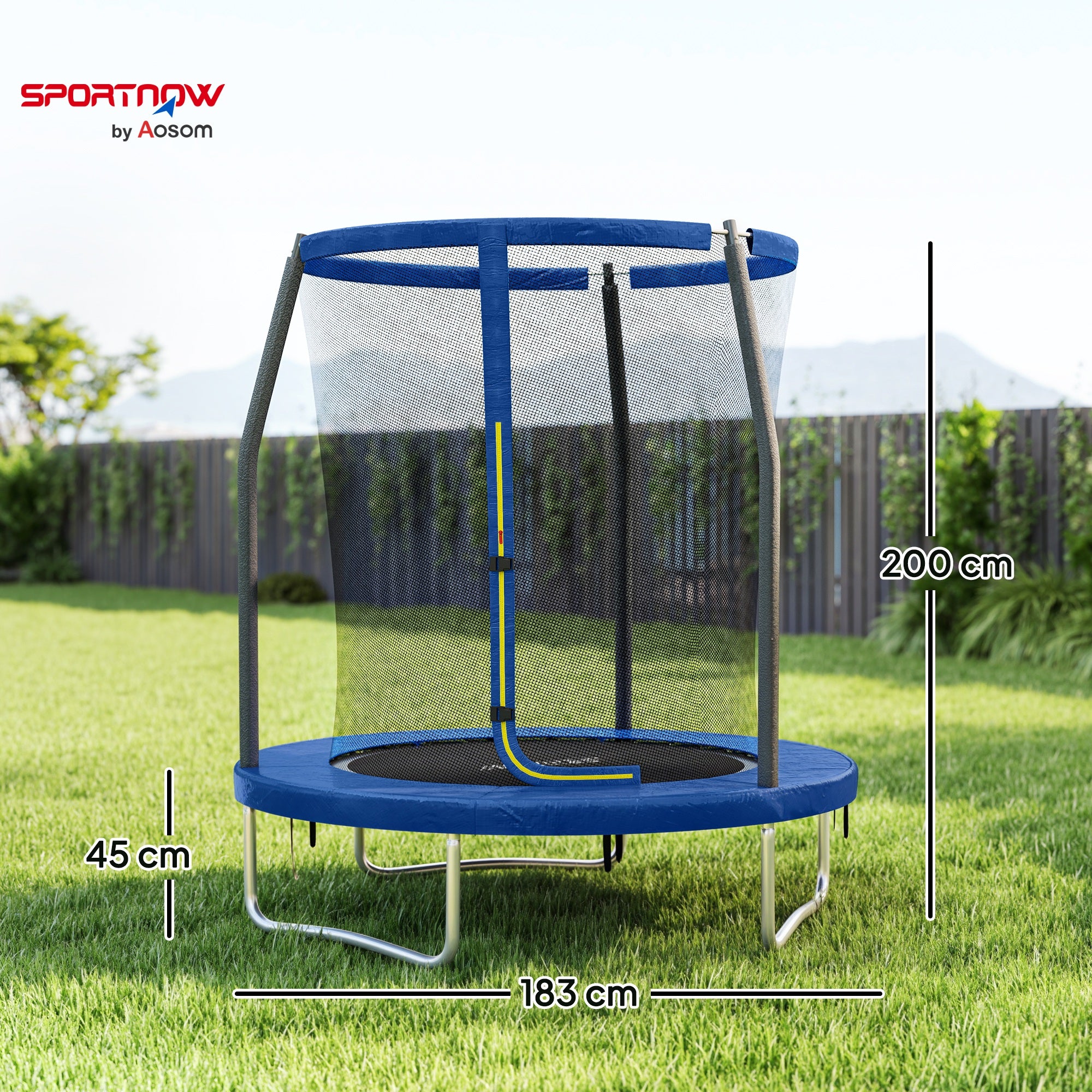 SPORTNOW 6ft Trampoline with Safety Enclosure Net 2