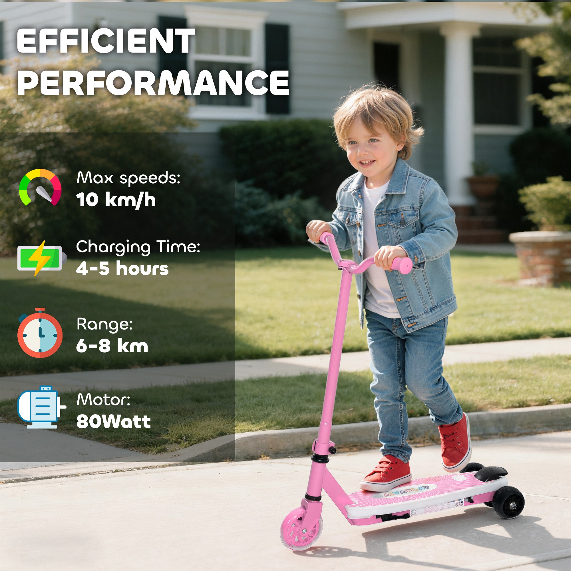 AIYAPLAY Kids Electric Scooter 4-7