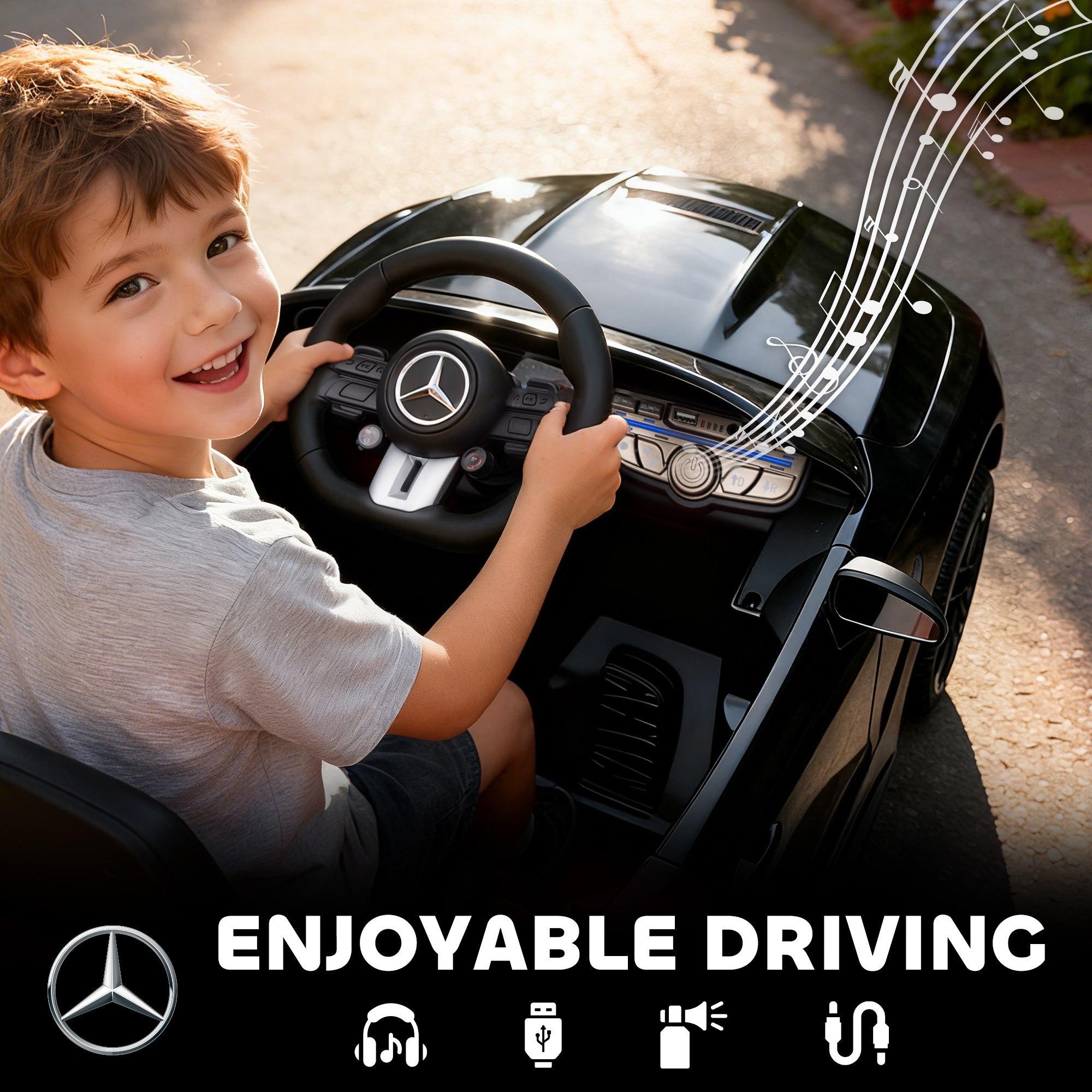 AIYAPLAY Mercedes-AMG 12V Kids Electric Ride-On Car