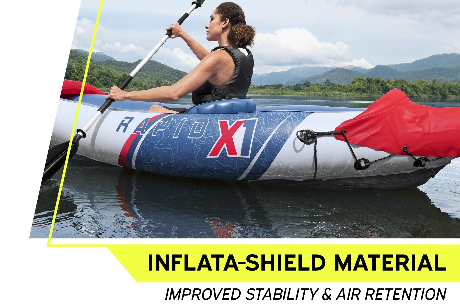 Bestway Hydro-Force Rapid X1 1 Person Inflatable Kayak Set - inflatable kayak lifestyle image