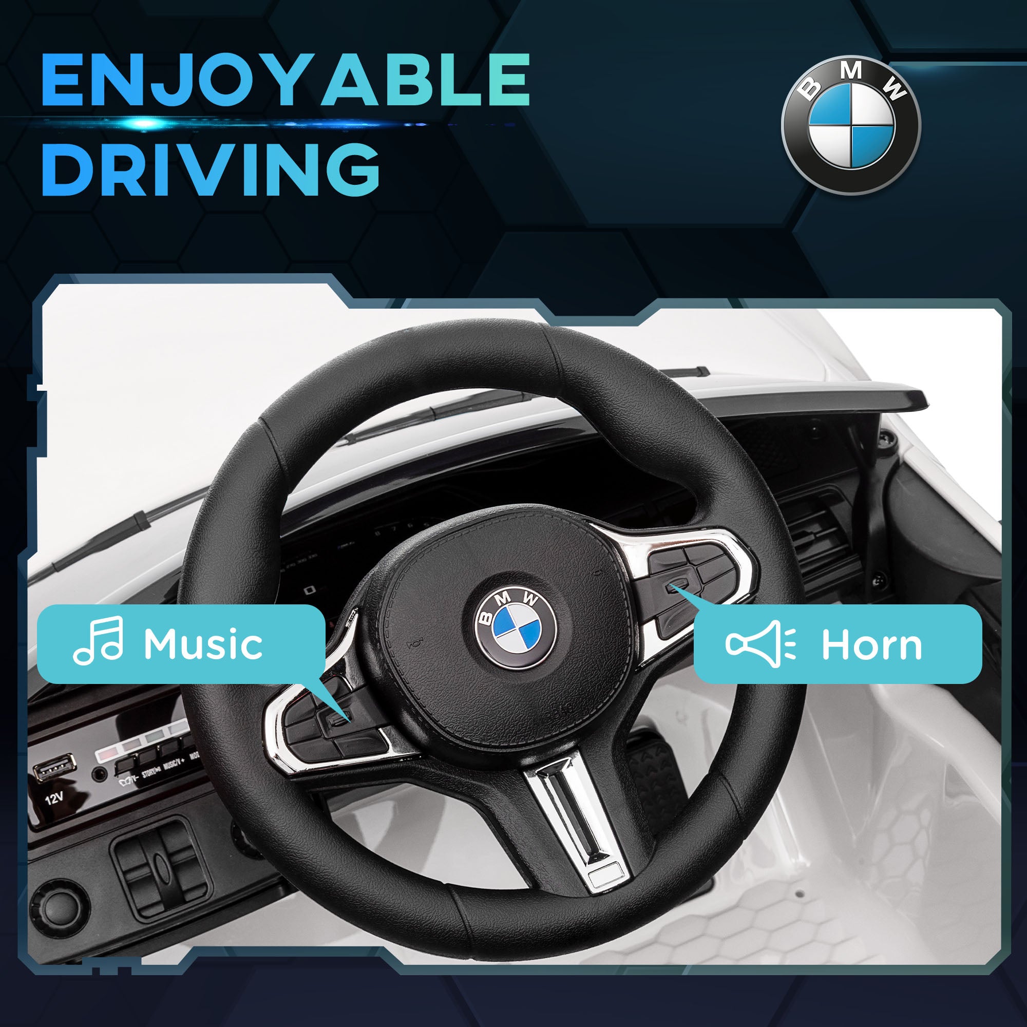 AIYAPLAY BMW 12V Kids Electric Ride-On Car