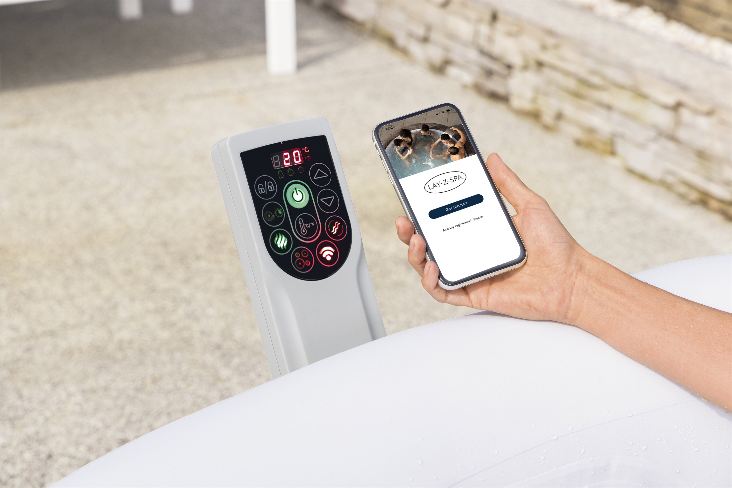 Lay-Z-Spa Rome EnergySense® UltraFit™ Smart AirJet™ - official product image 16