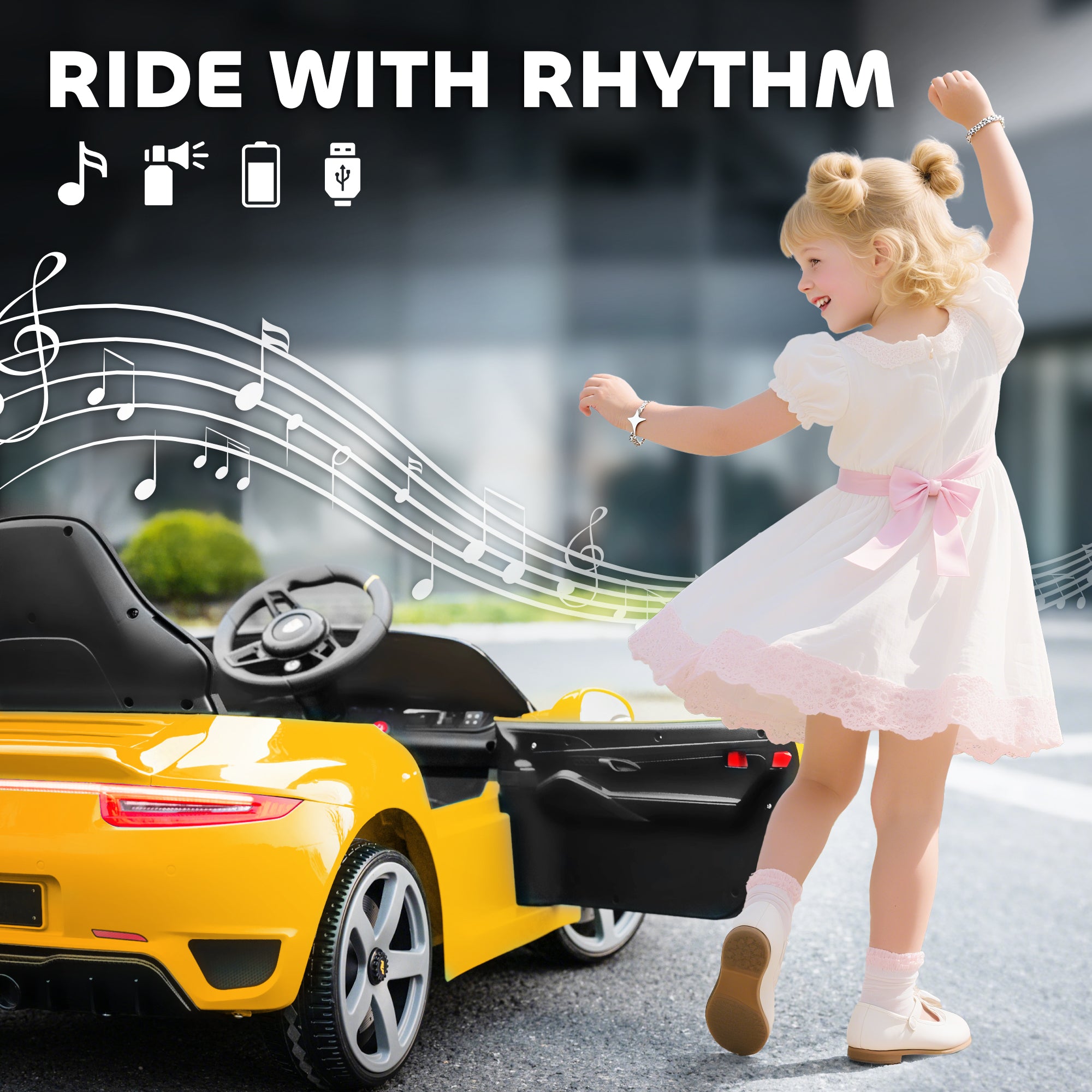 AIYAPLAY RUF GT 12V Kids Electric Ride-On Car