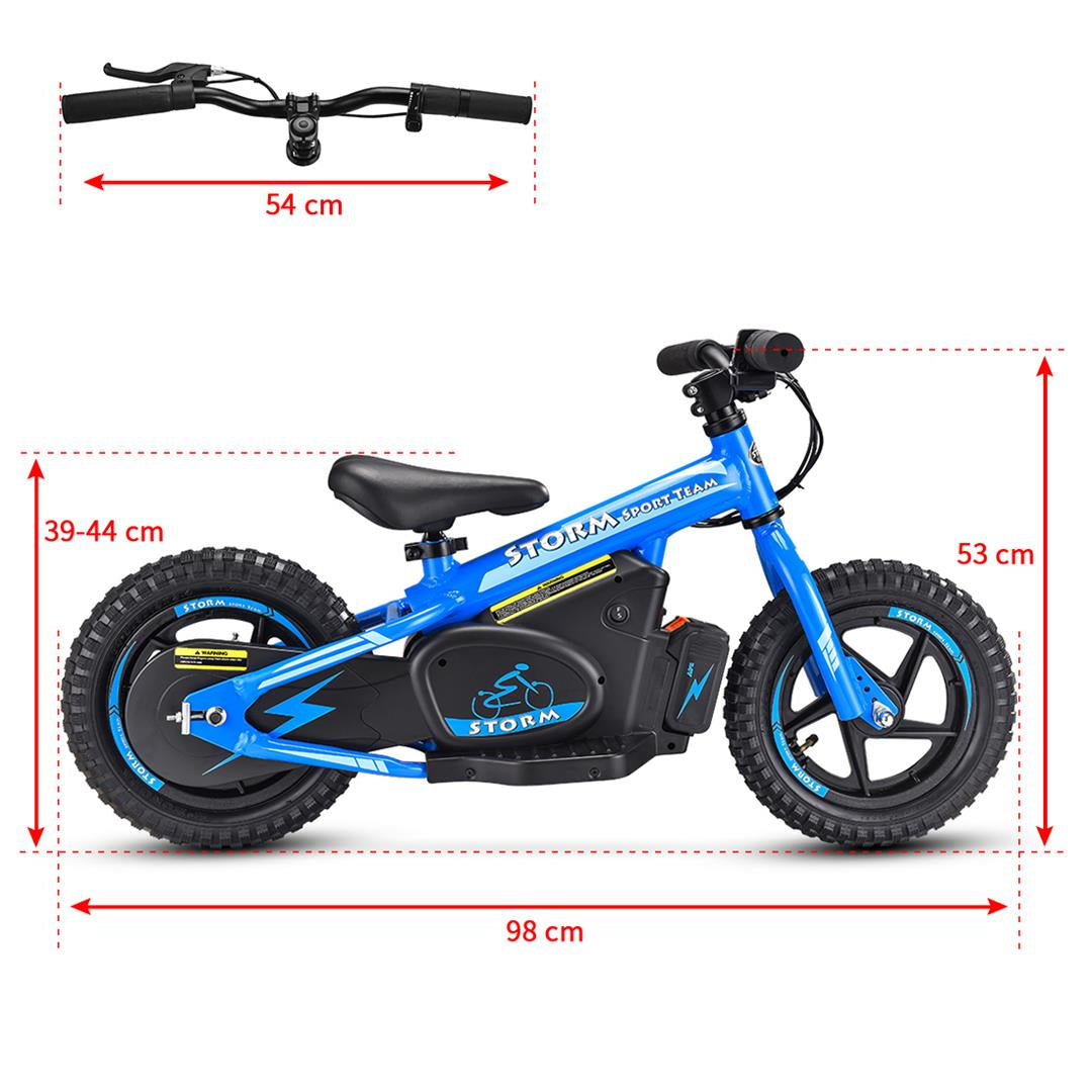 Storm 12" Electric Balance Bike - Blue