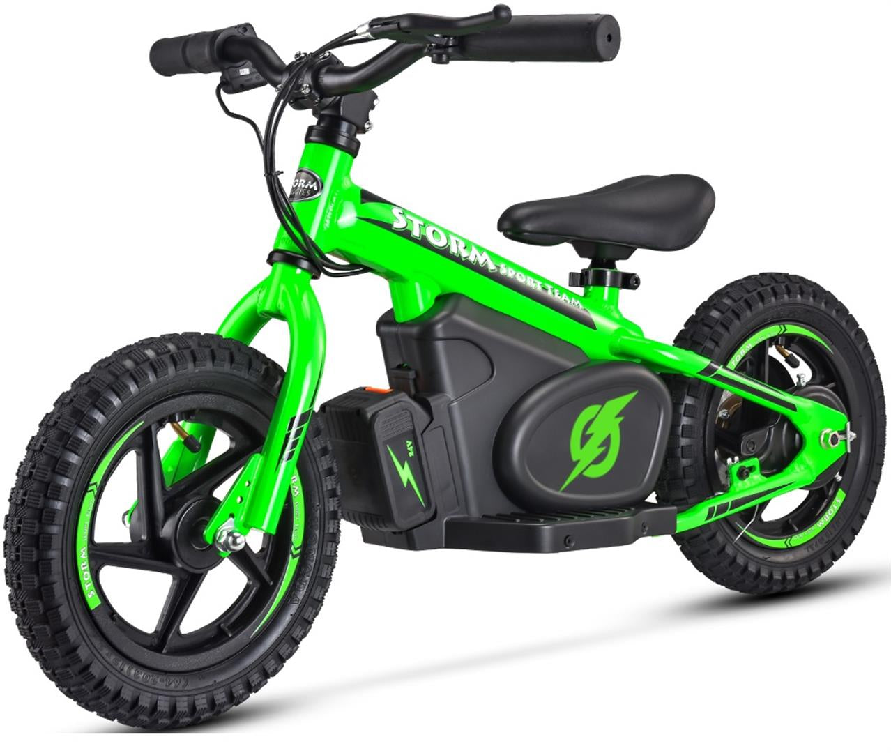 Storm 12" Electric Balance Bike - Green