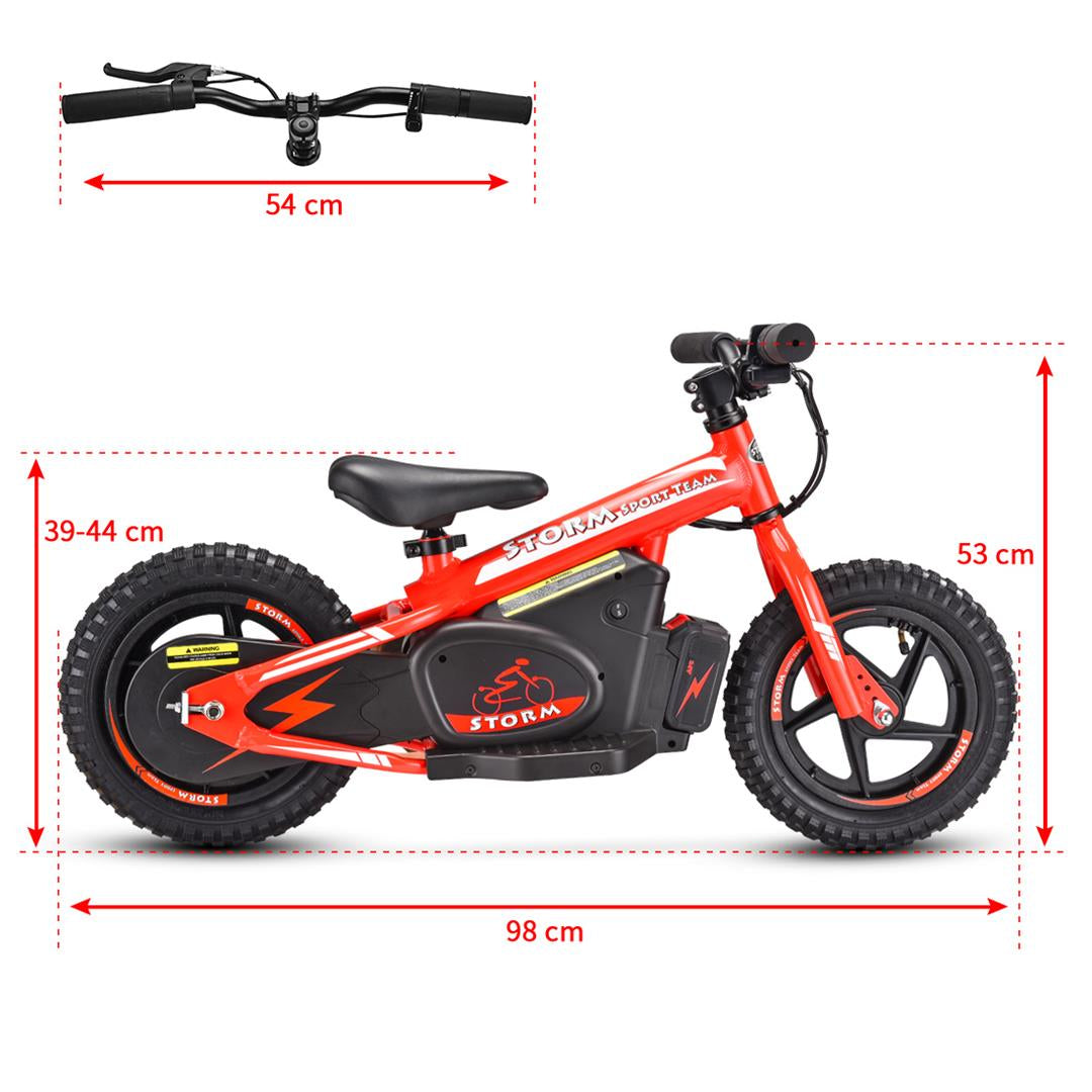 Storm 12" Electric Balance Bike - Red