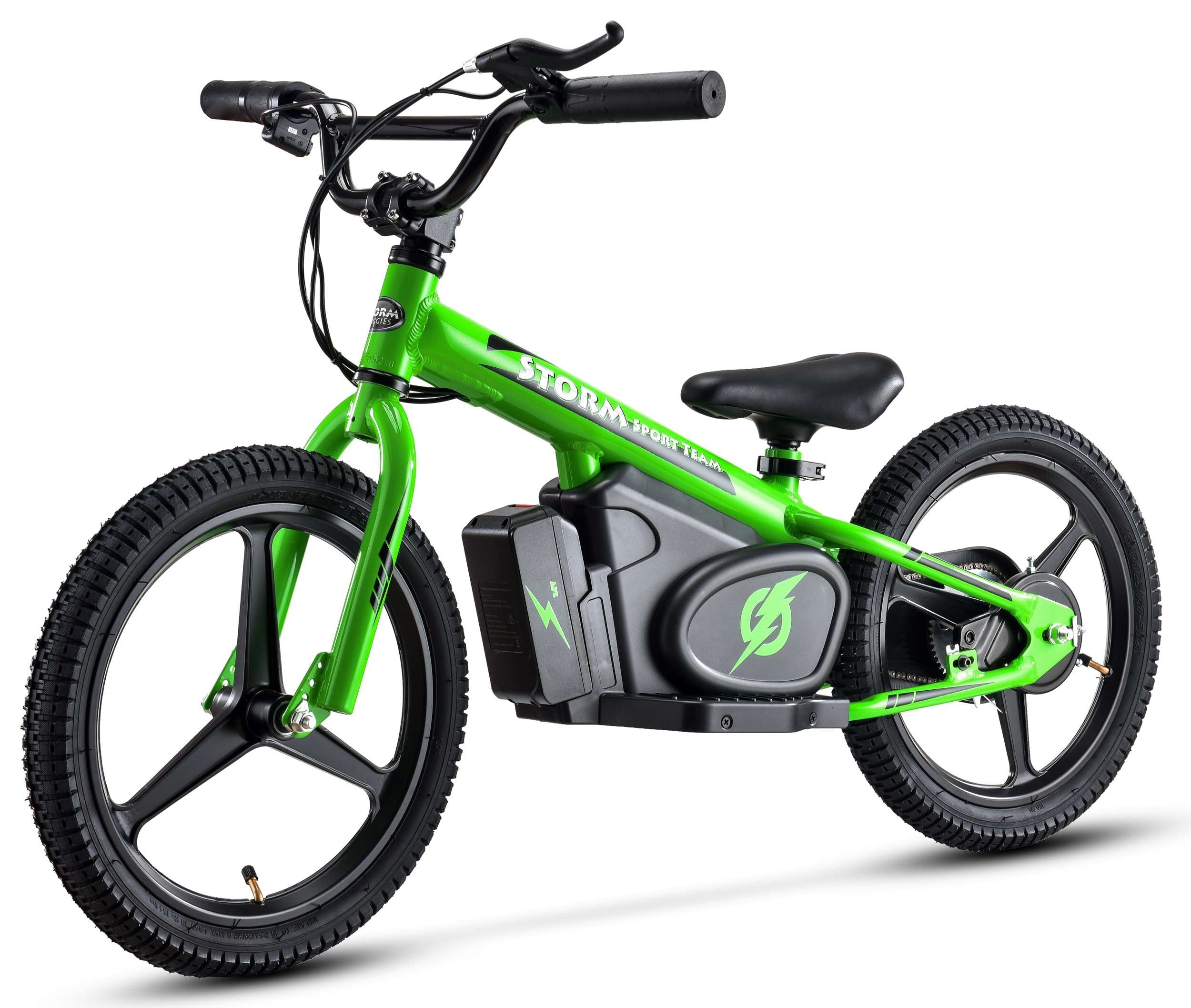 Storm 16" Electric Balance Bike - Green