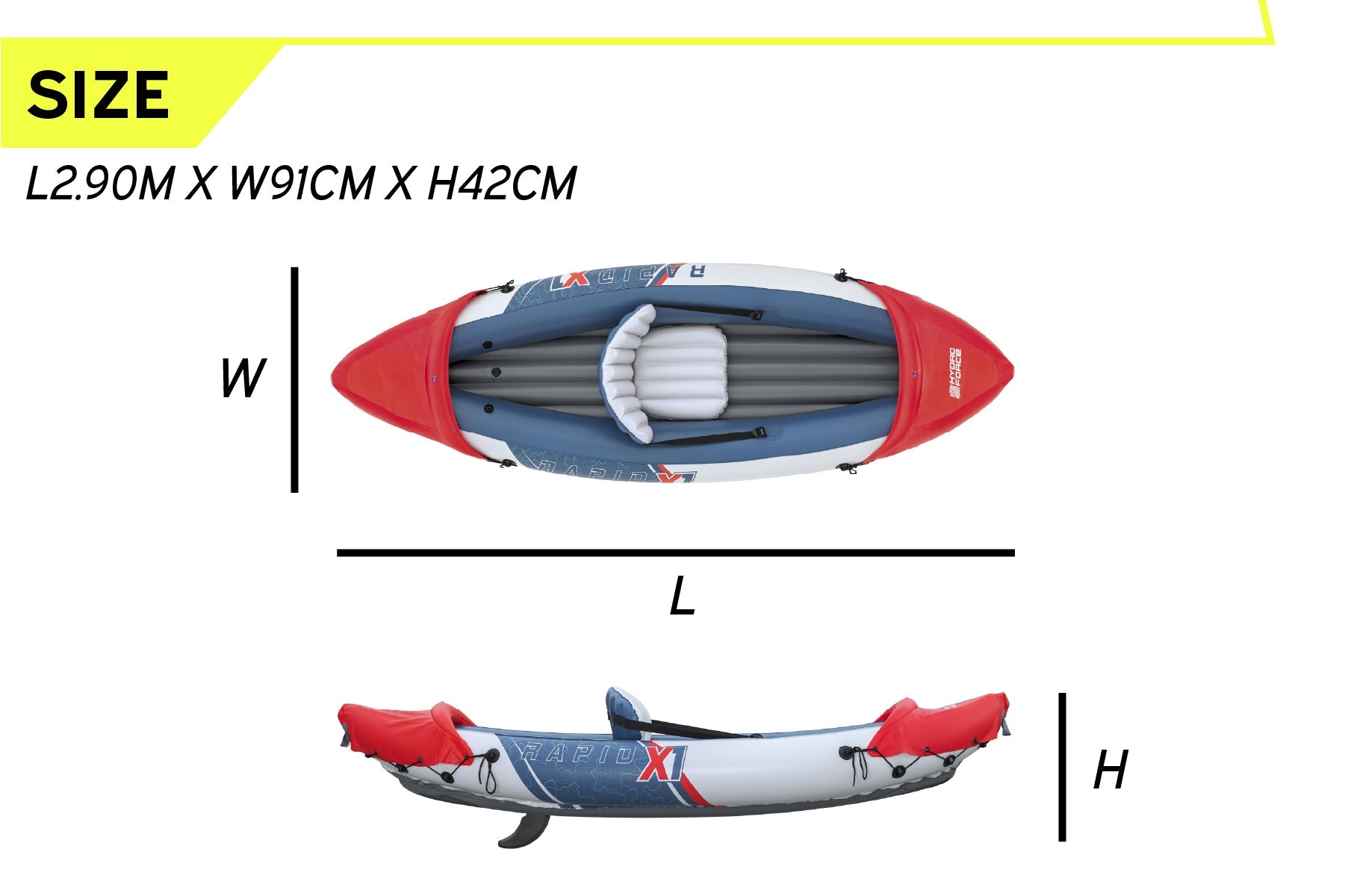 Bestway Hydro-Force Rapid X1 1 Person Inflatable Kayak Set - inflatable kayak lifestyle image