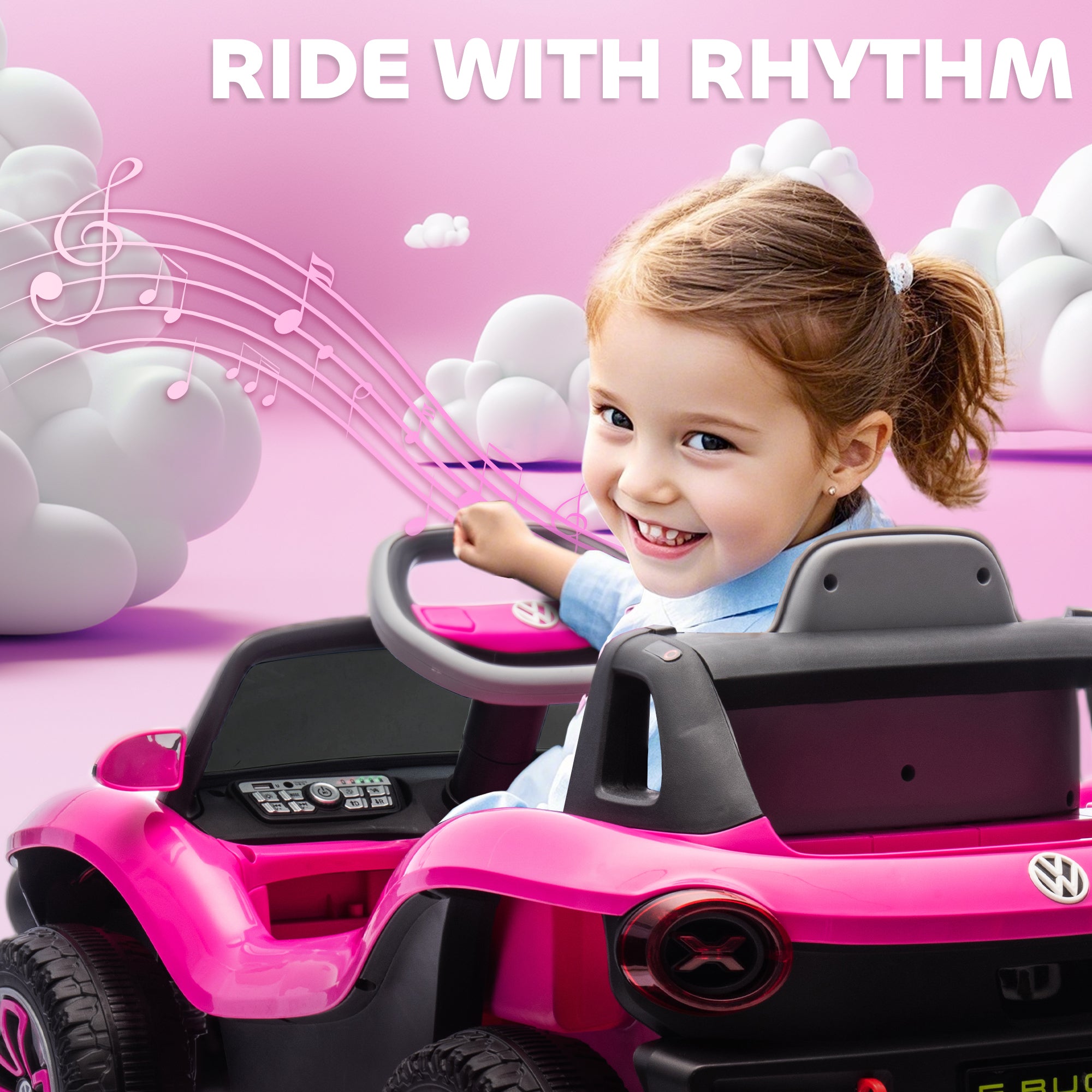 AIYAPLAY Volkswagen Kids Electric Ride-On Car