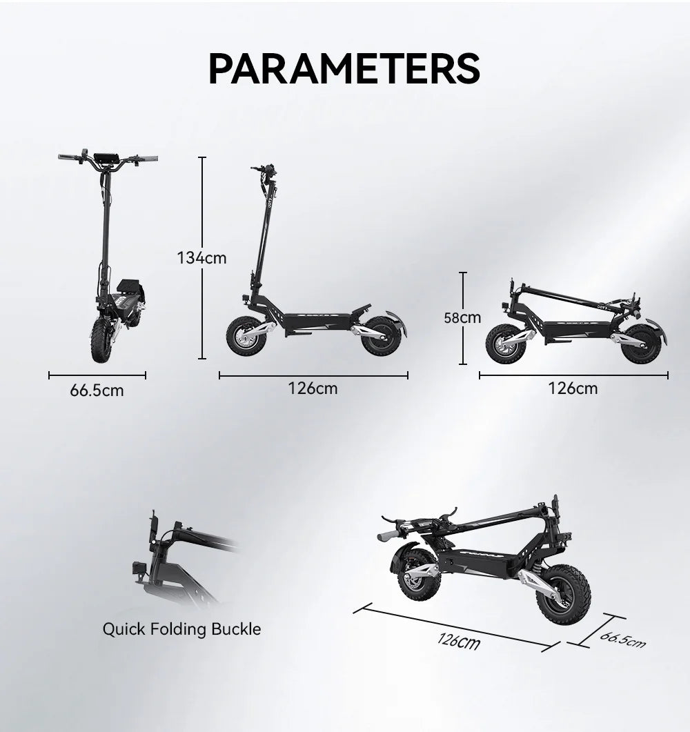 OOTD T10 Electric Scooter dimensions