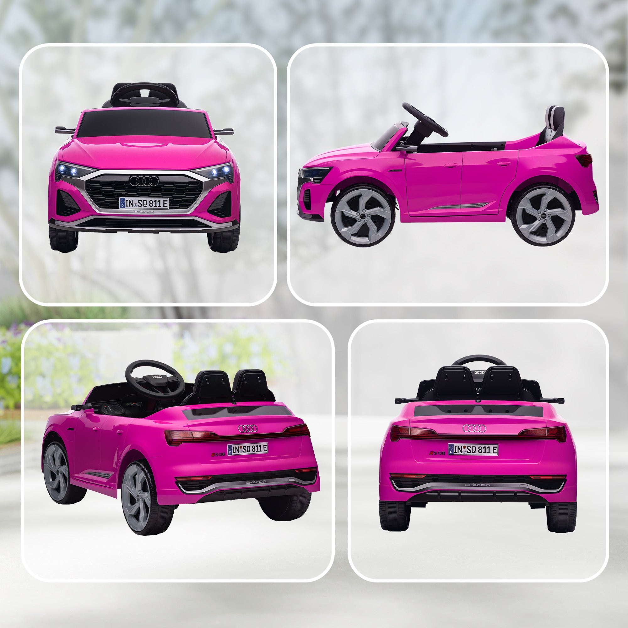 AIYAPLAY Audi Q8 e-tron Sportback 12V Kids Ride-On Car - Pink