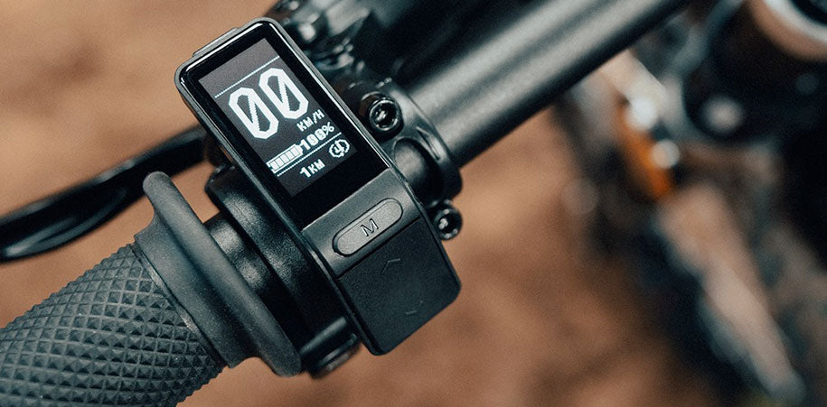 Talaria X3 Road Legal Electric Bike – handlebar display and controls detail