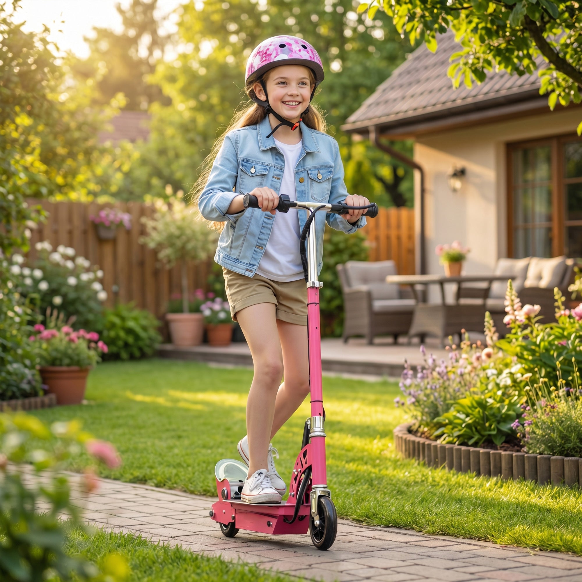 HOMCOM Kids Electric Scooter with Seat