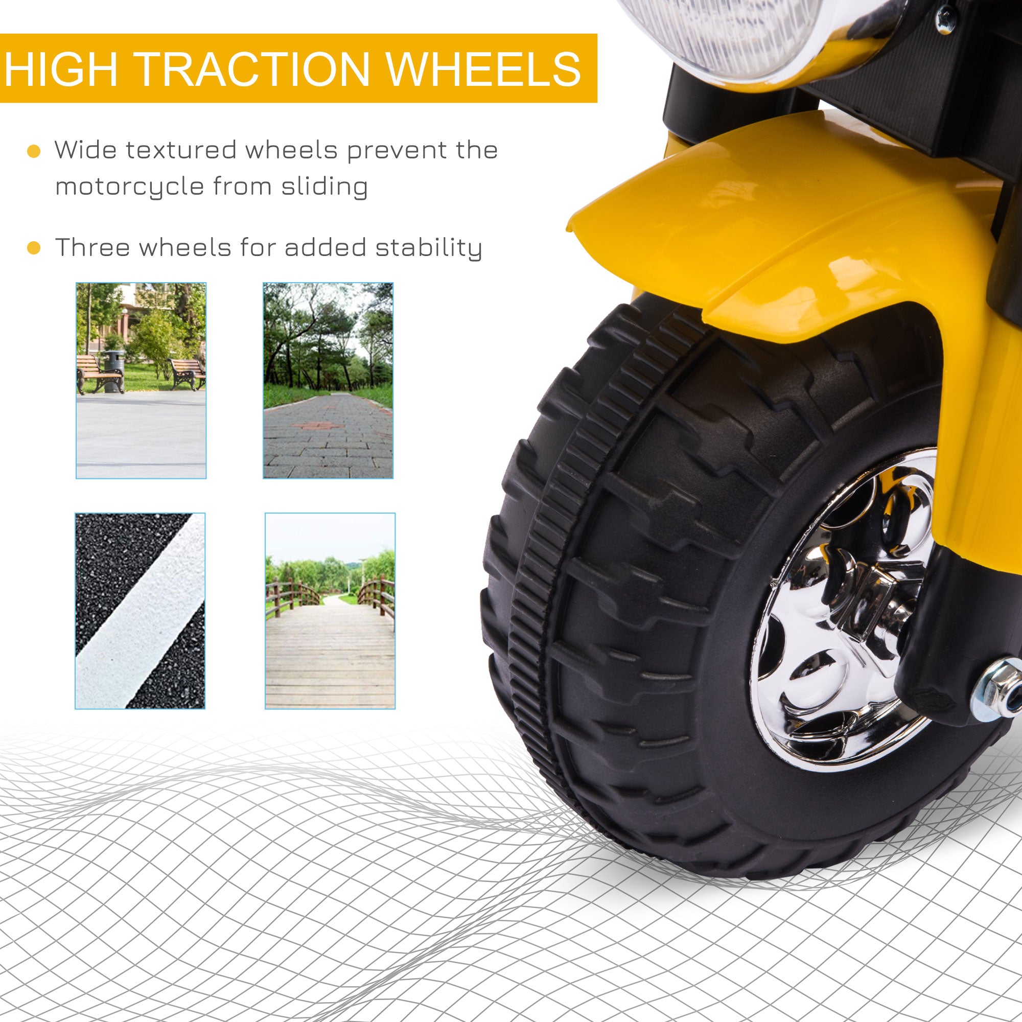 HOMCOM 6V Toddler Three-Wheel Motorbike - Red