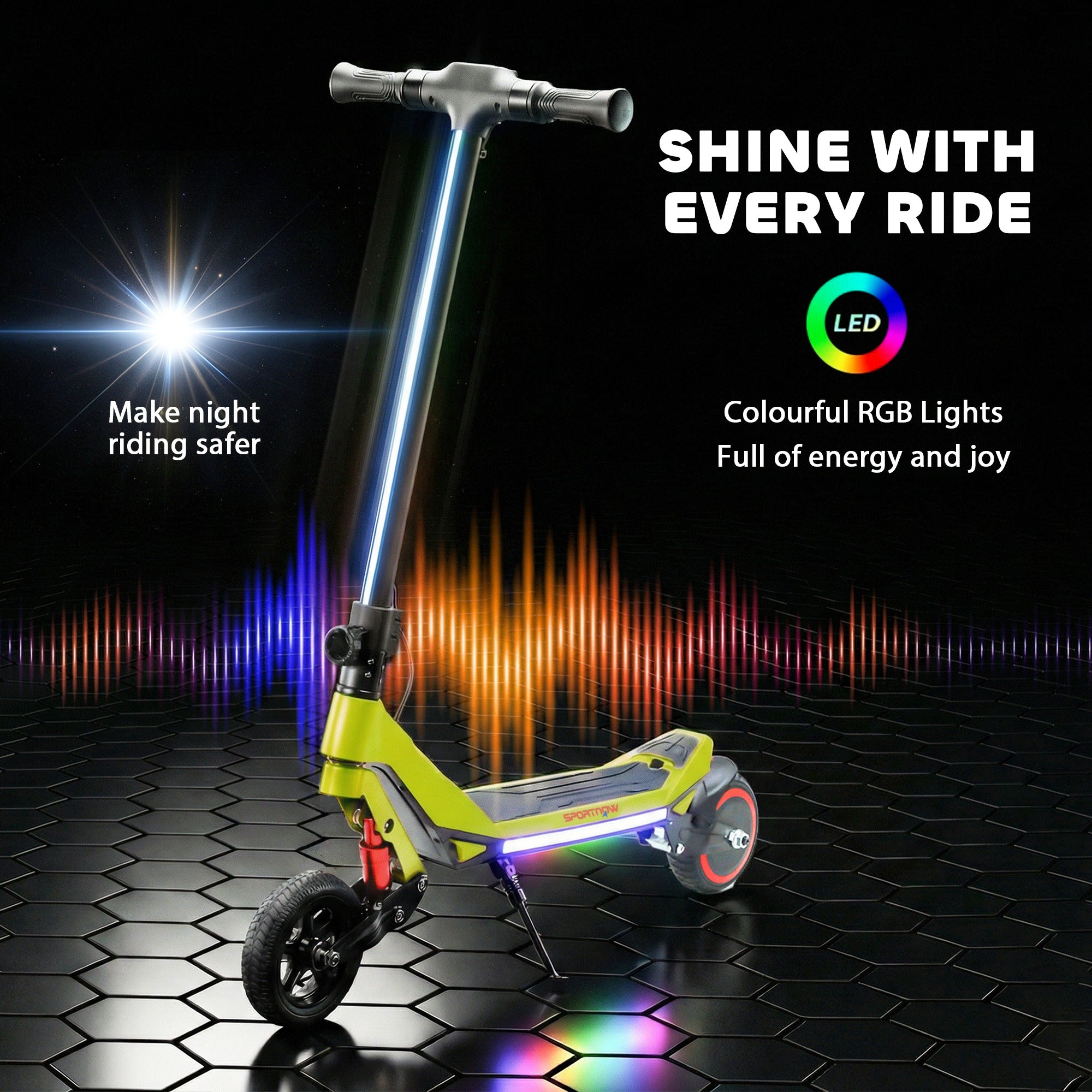 SPORTNOW Kids Foldable Electric Scooter with LED Display