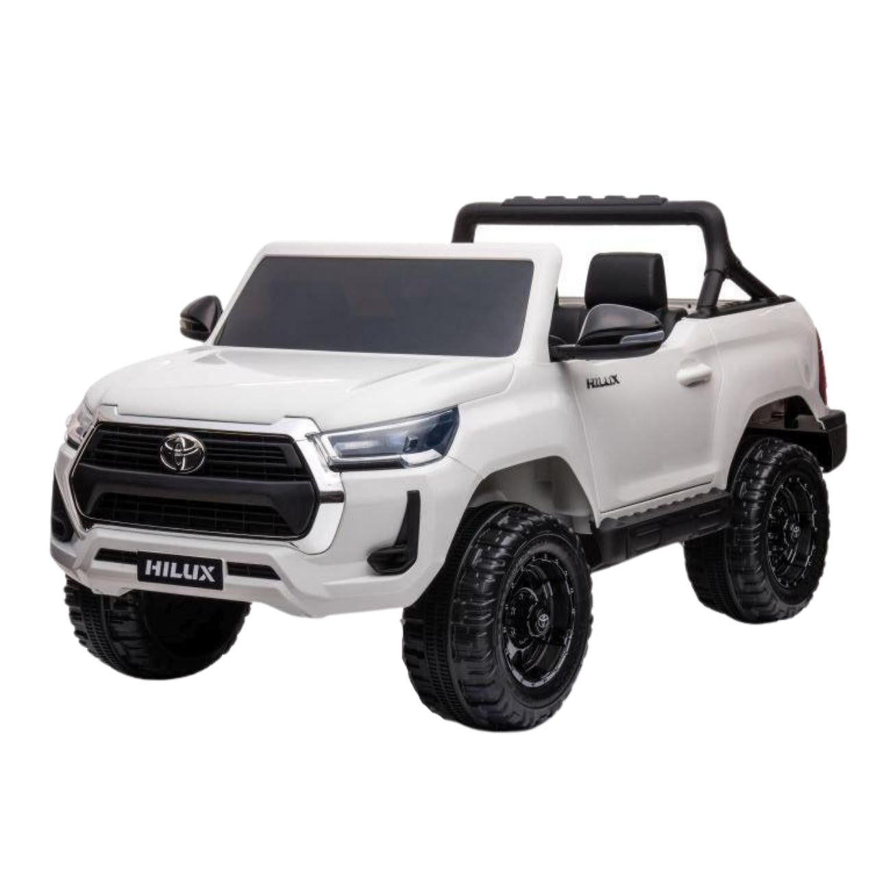 Licensed Toyota Hilux 12V Two-Seater Ride-On Pickup - White