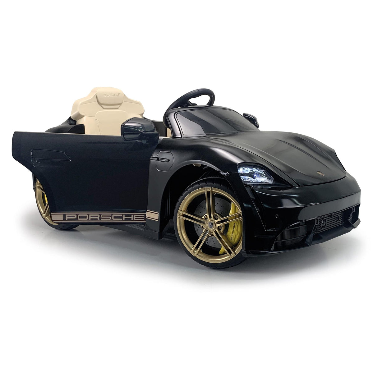 Injusa Porsche Taycan Turbo S 12V - Black – Open Door