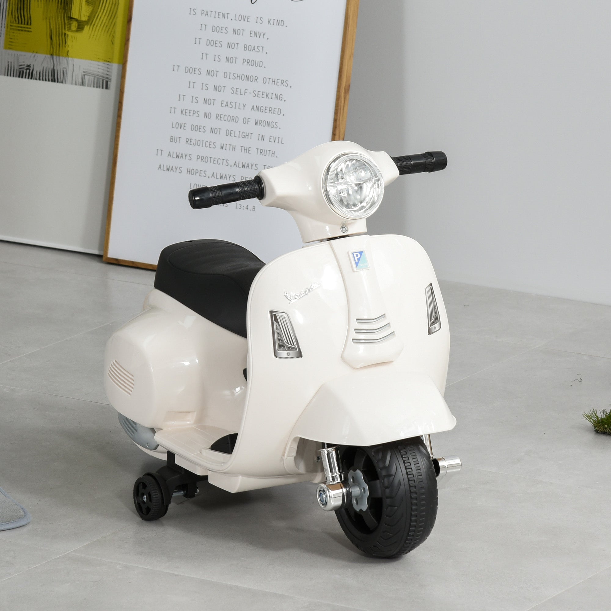 HOMCOM Vespa 6V Kids Electric Motorbike