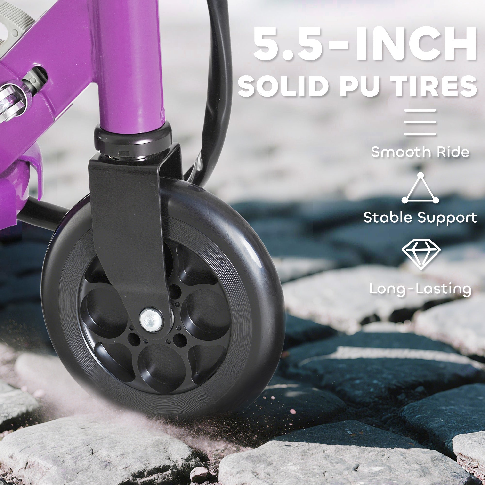 HOMCOM Foldable Kids Electric Scooter