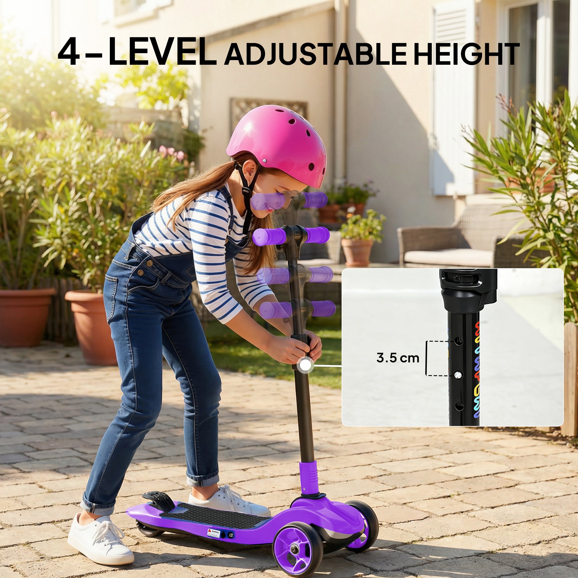 AIYAPLAY 3-Wheel Kids Electric Scooter